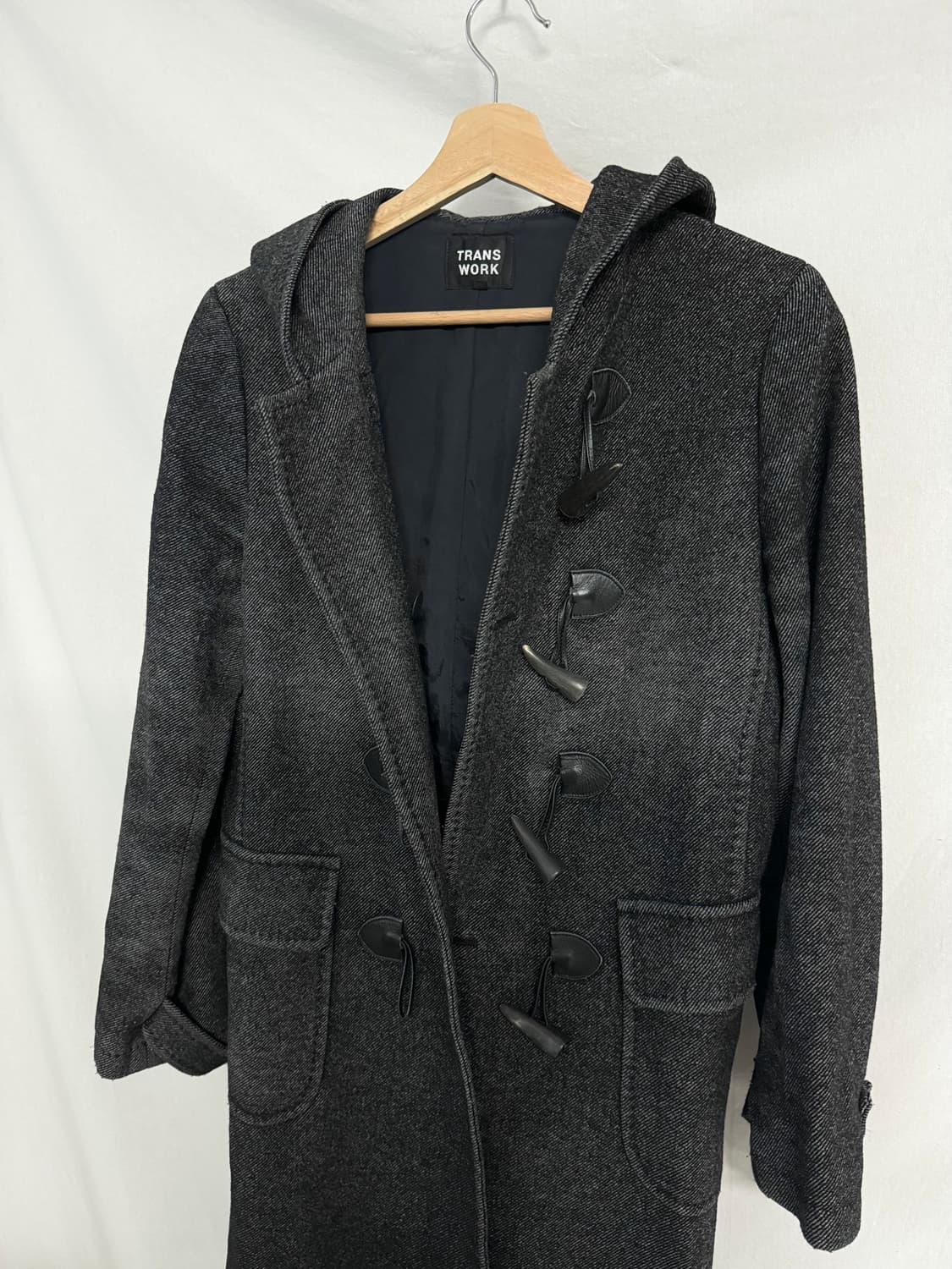 워시드 롱 더플 코트  상품이미지8