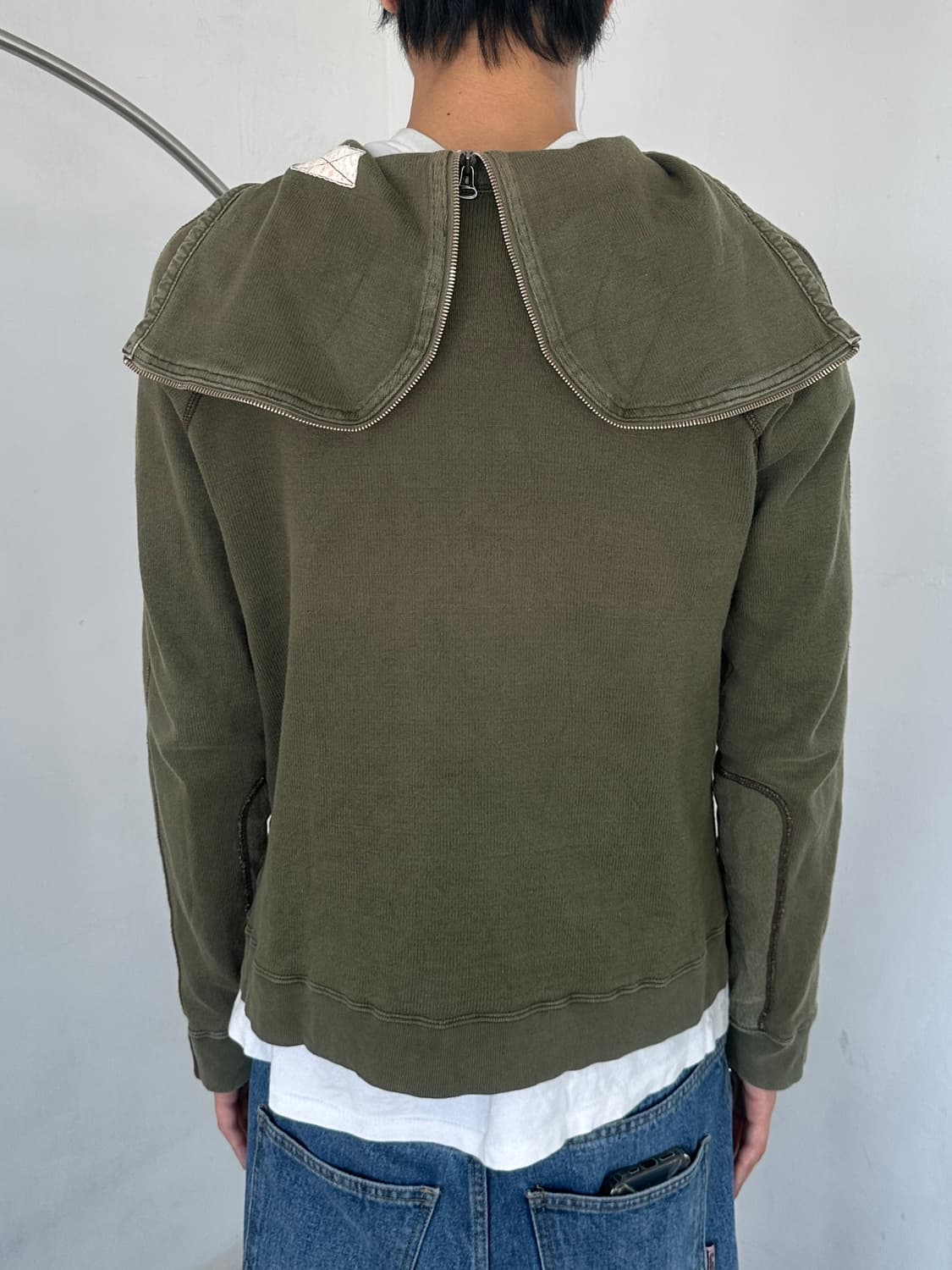 빈티지 지퍼 스웨트 후드 집업 상품이미지4