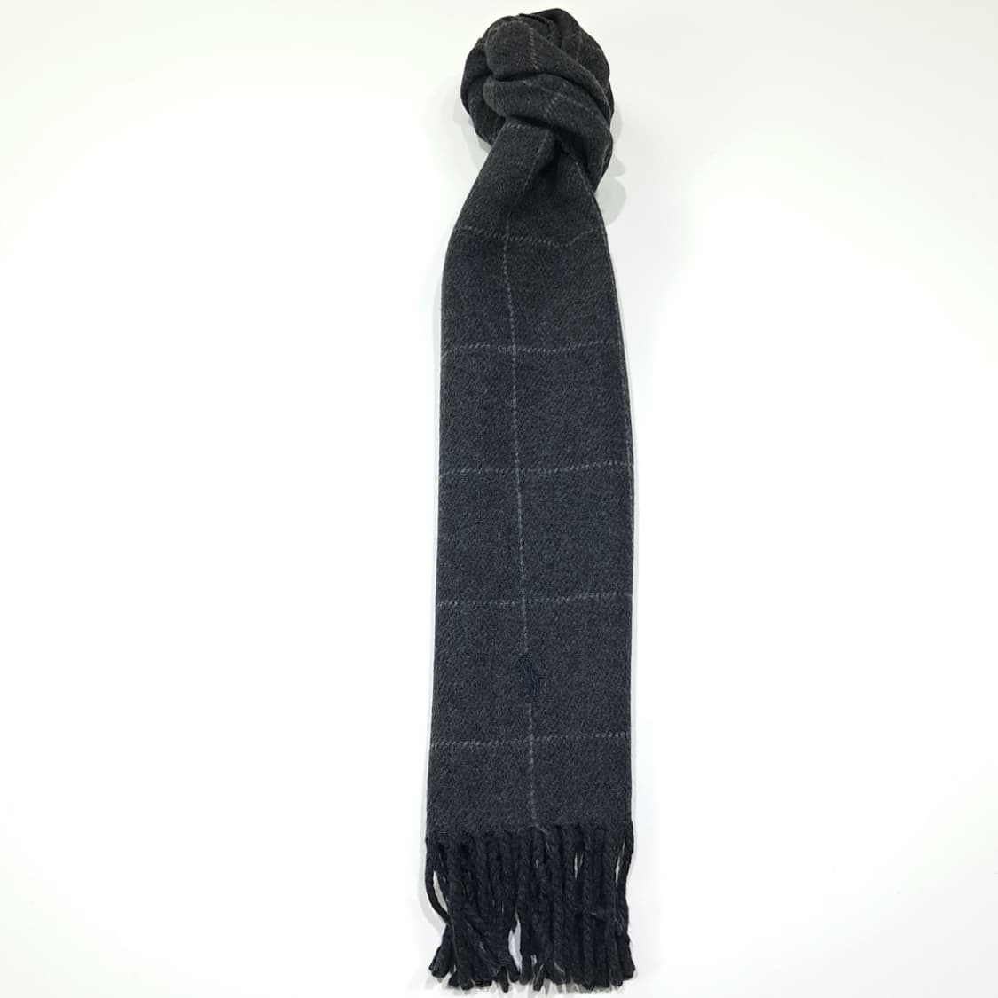 MX465 폴로 이태리판 버진울 윈도우페인 차콜 머플러 목도리 상품이미지5