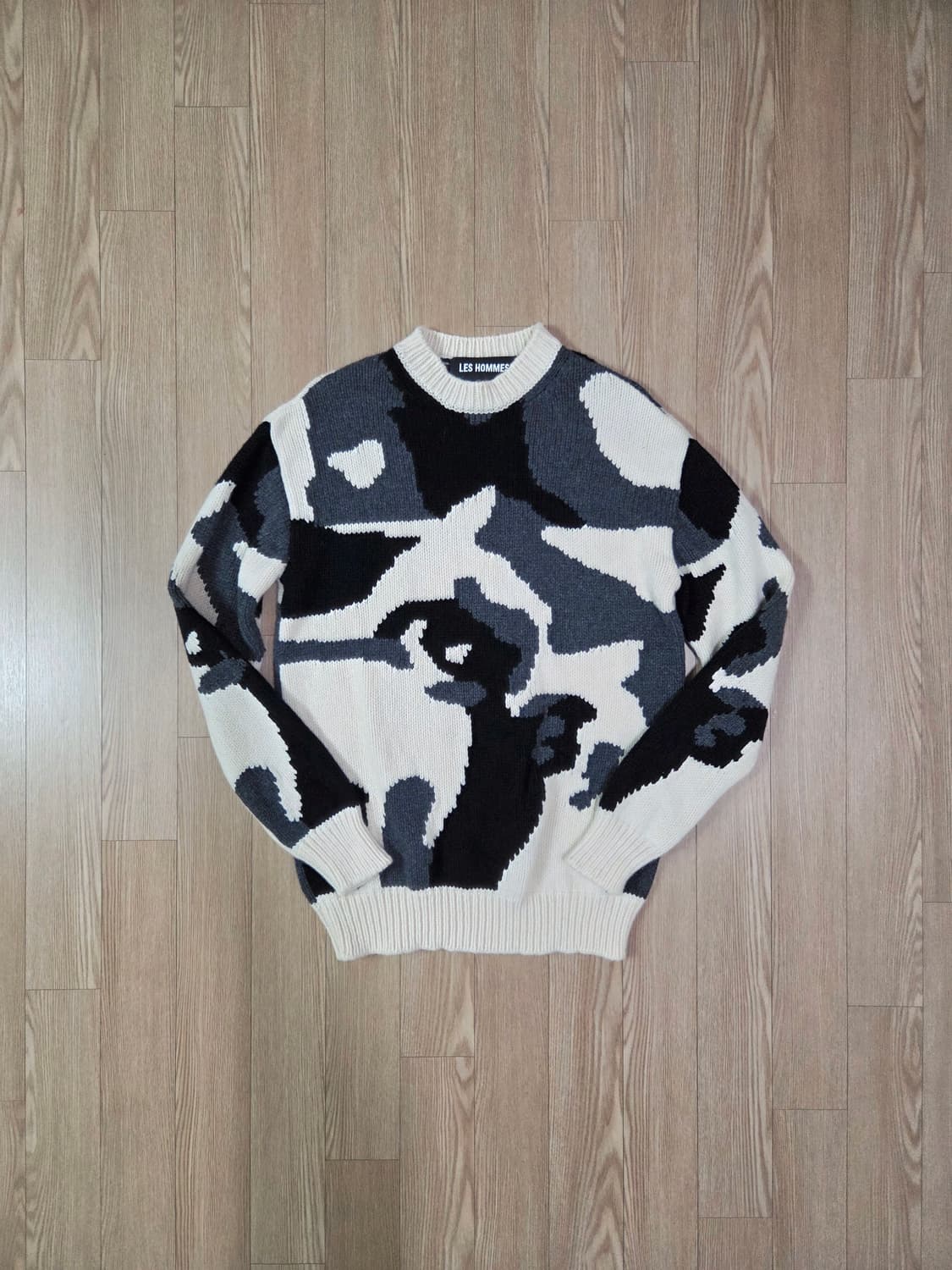 레스옴므 메이드 이태리 짜임 라운드 니트 상품이미지1