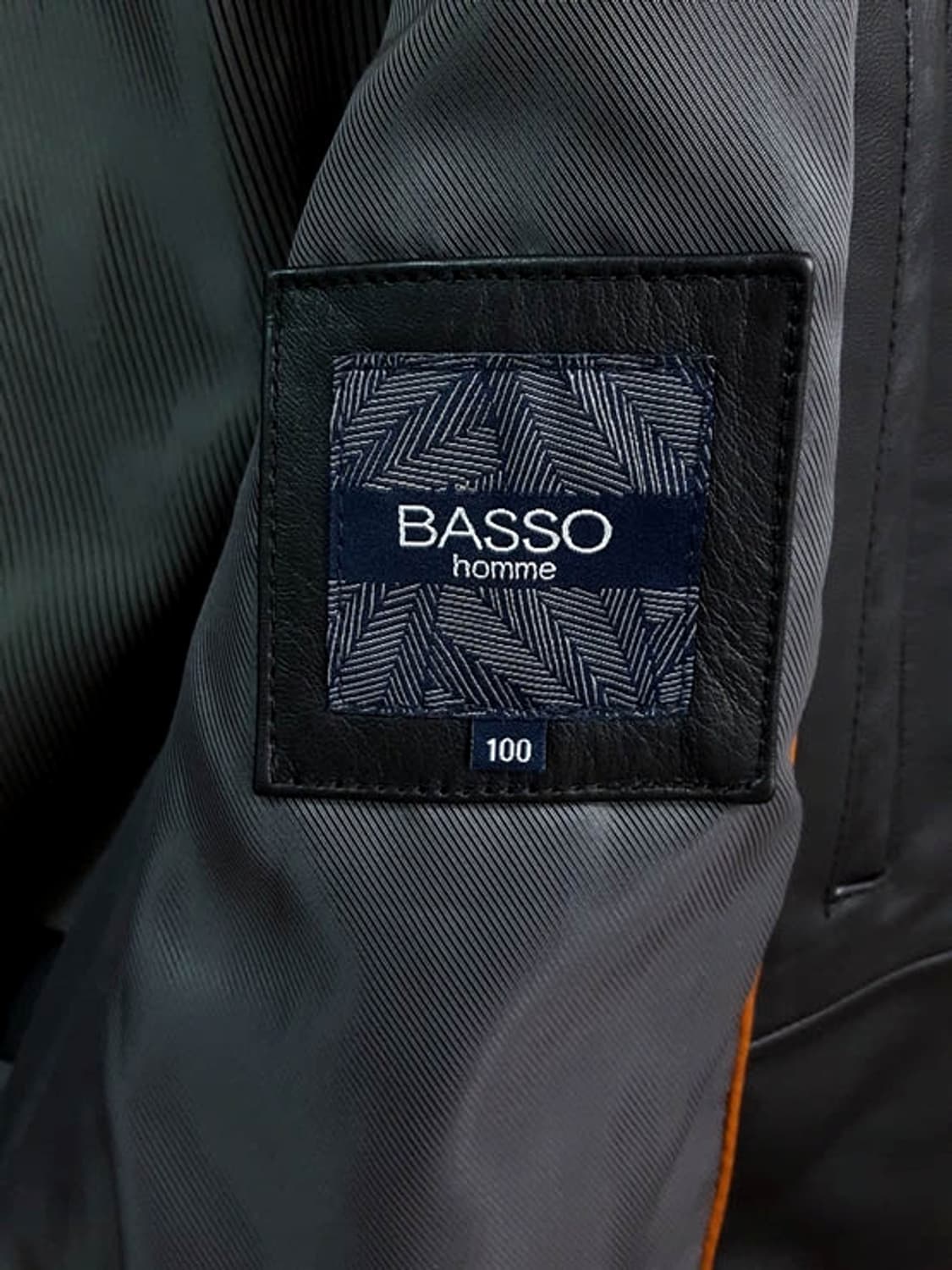 바쏘 남성 블랙 가죽 자켓 상품이미지6