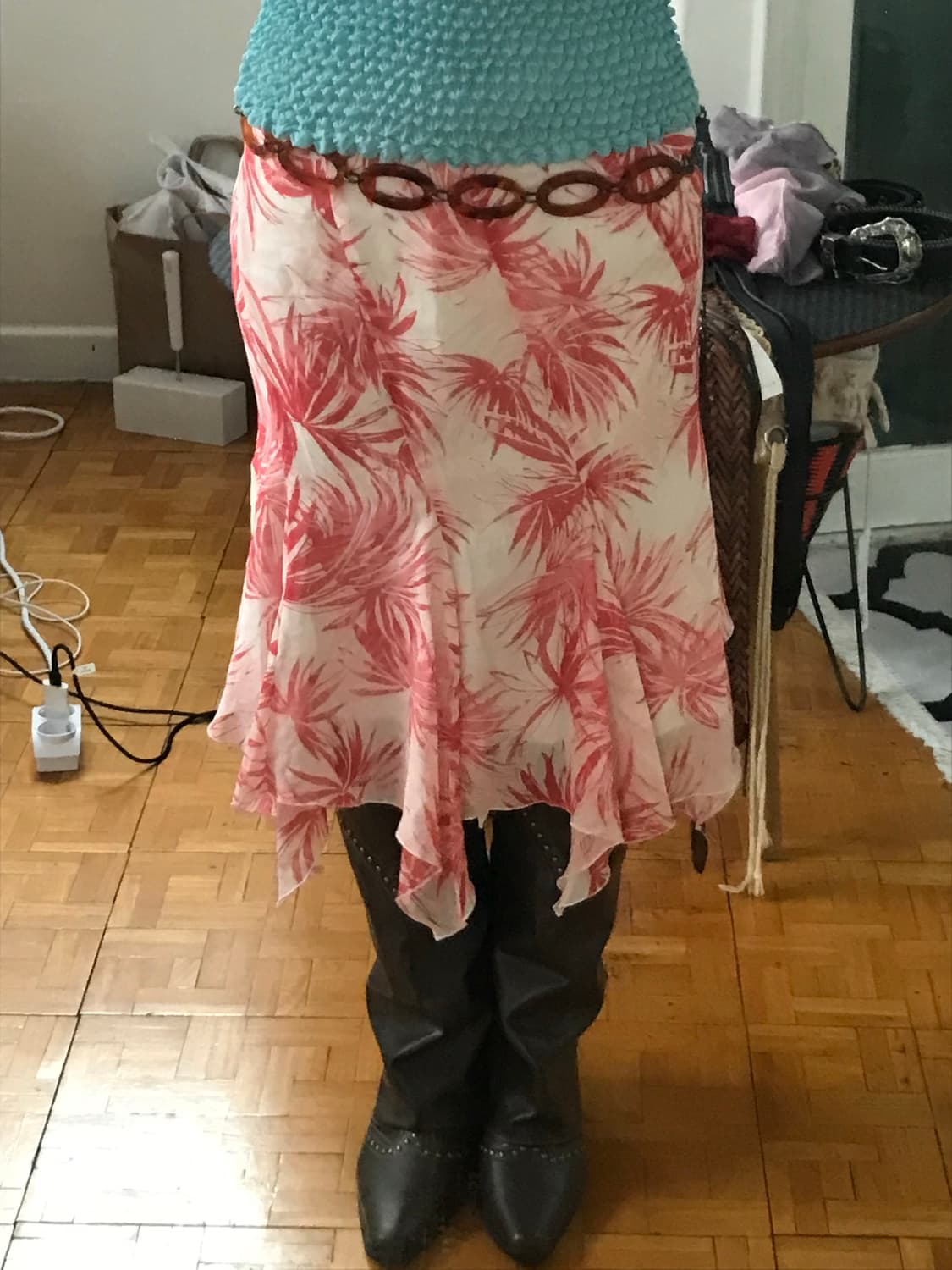 vintage ruffle pattern skirt (26inch) 상품이미지2