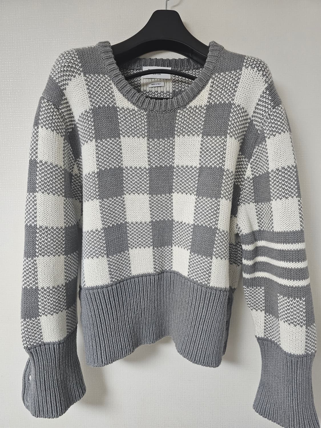 톰브라운  4 바 깅엄 체크 자카드 니트(4/새상품급/정품) 상품이미지2