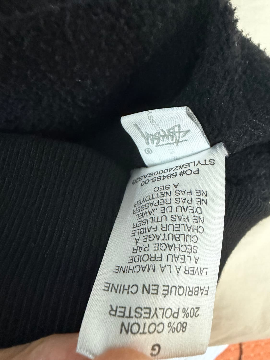 스투시 후드티 L 블랙 상품이미지3