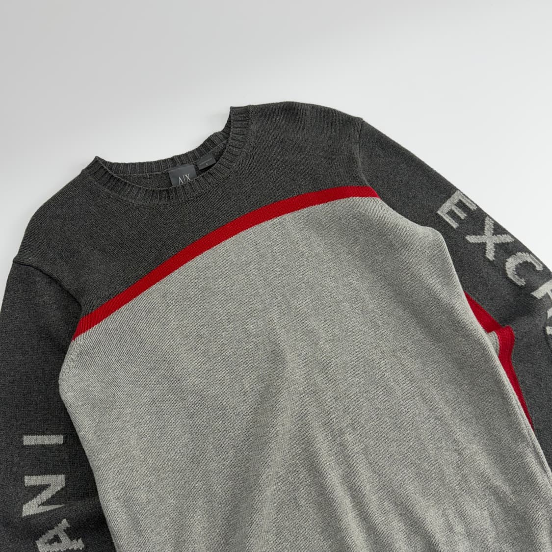 Armani exchange 아르마니 사이드 로고 그레이 니트 상품이미지4