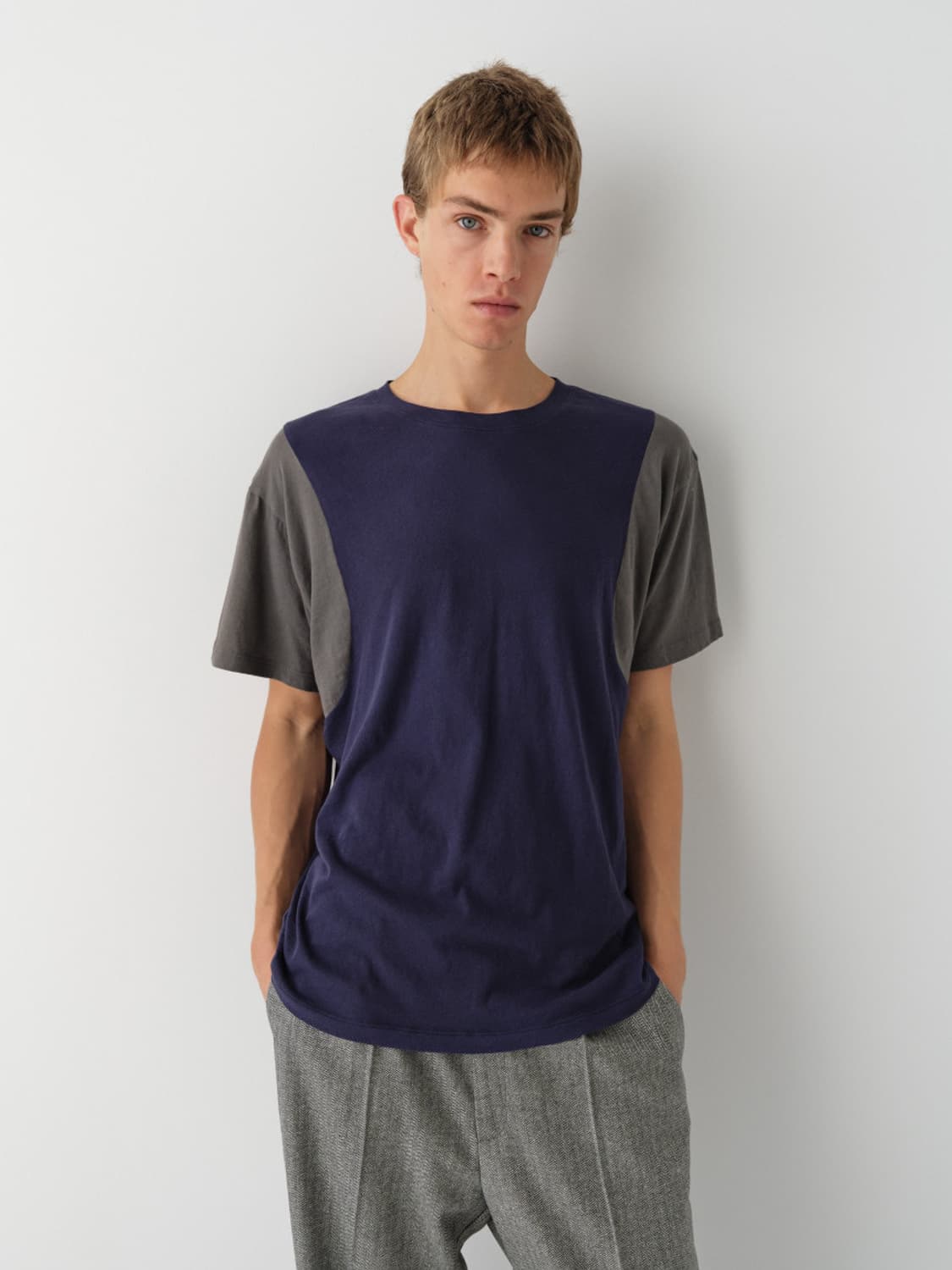 [XS,S,M]기마구아스 Steeve 티셔츠/네이비 상품이미지1