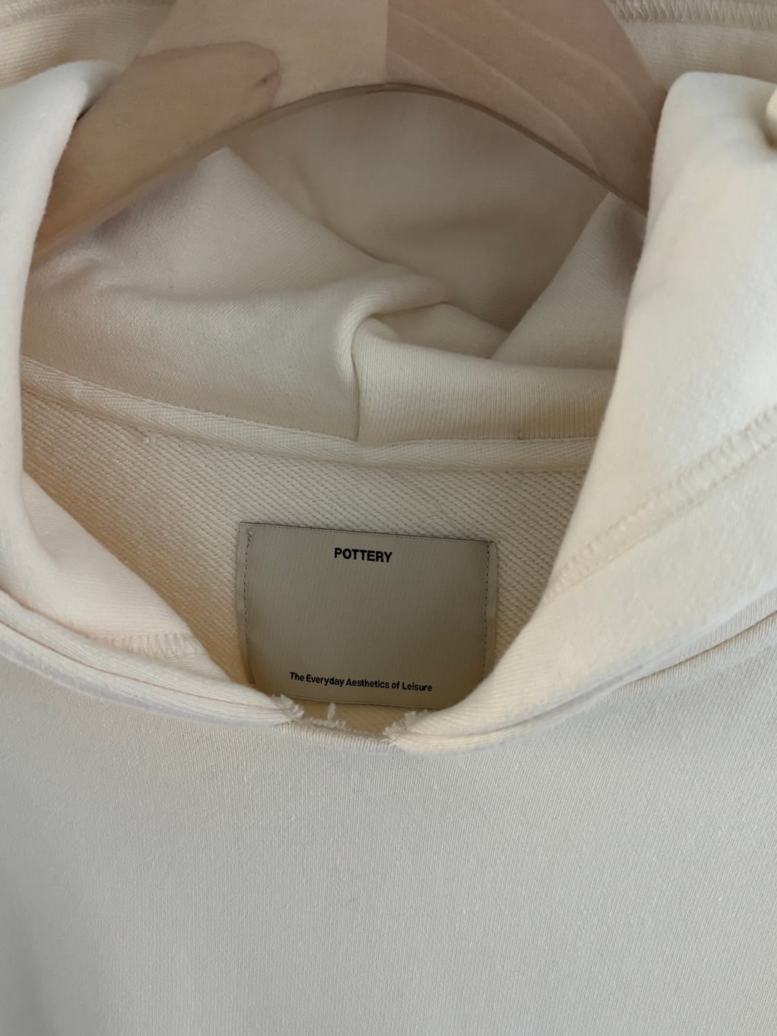 pottery 포터리 헤비웨이트 아이보리컬러 후드티 상품이미지3