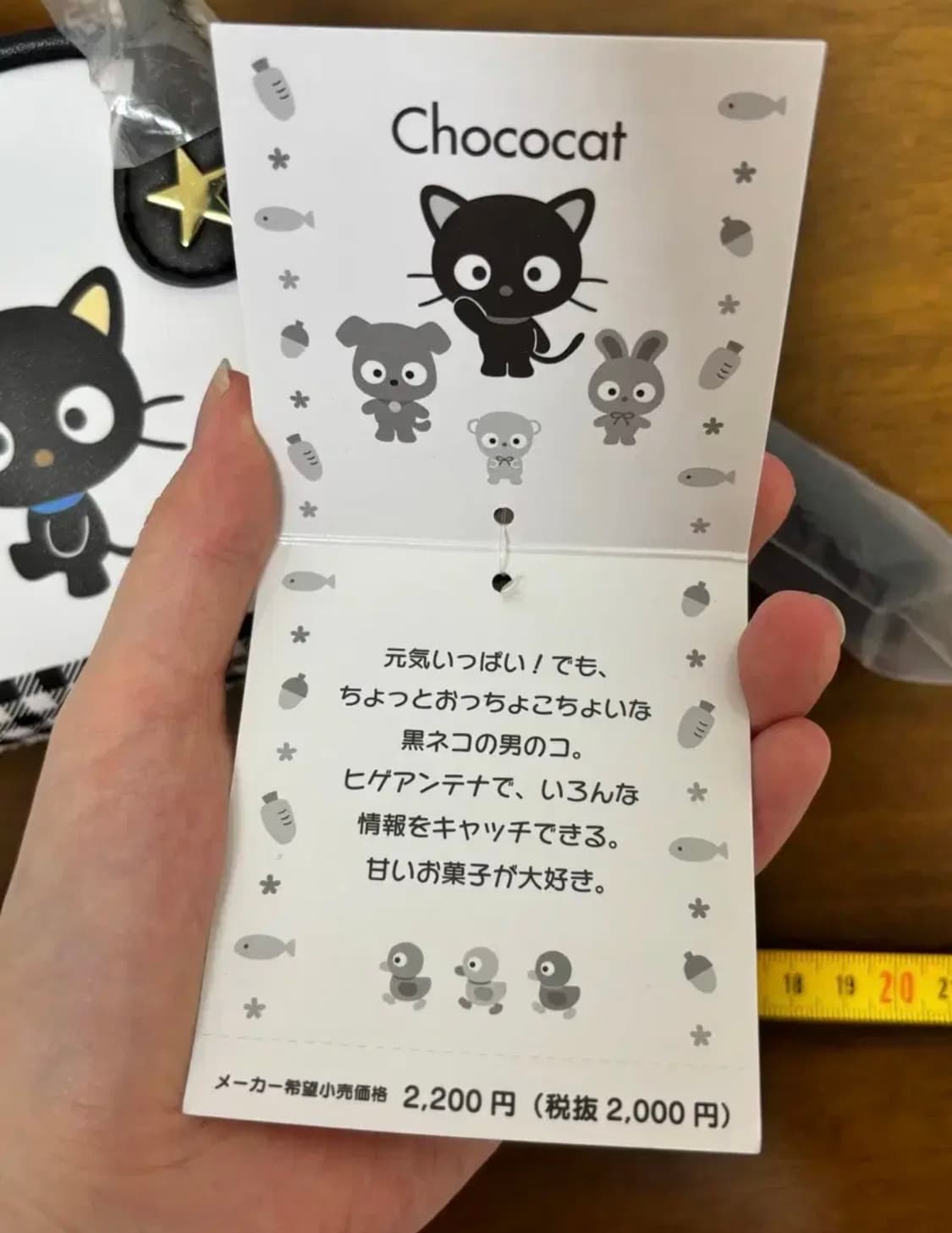 산리오 초코캣 네코모임 시리즈 미니 보스턴 파우치 가방 고양이 꼬리 지퍼 상품이미지2