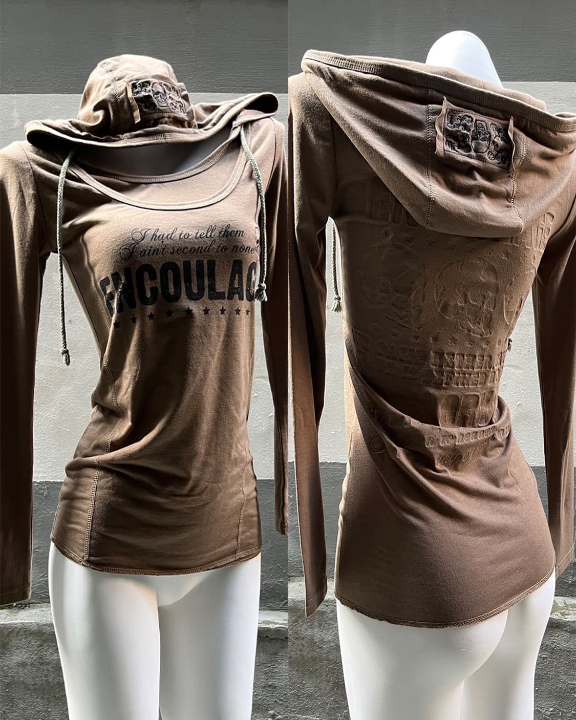 00's Grunge Wash Hood Long Sleeves 상품이미지1