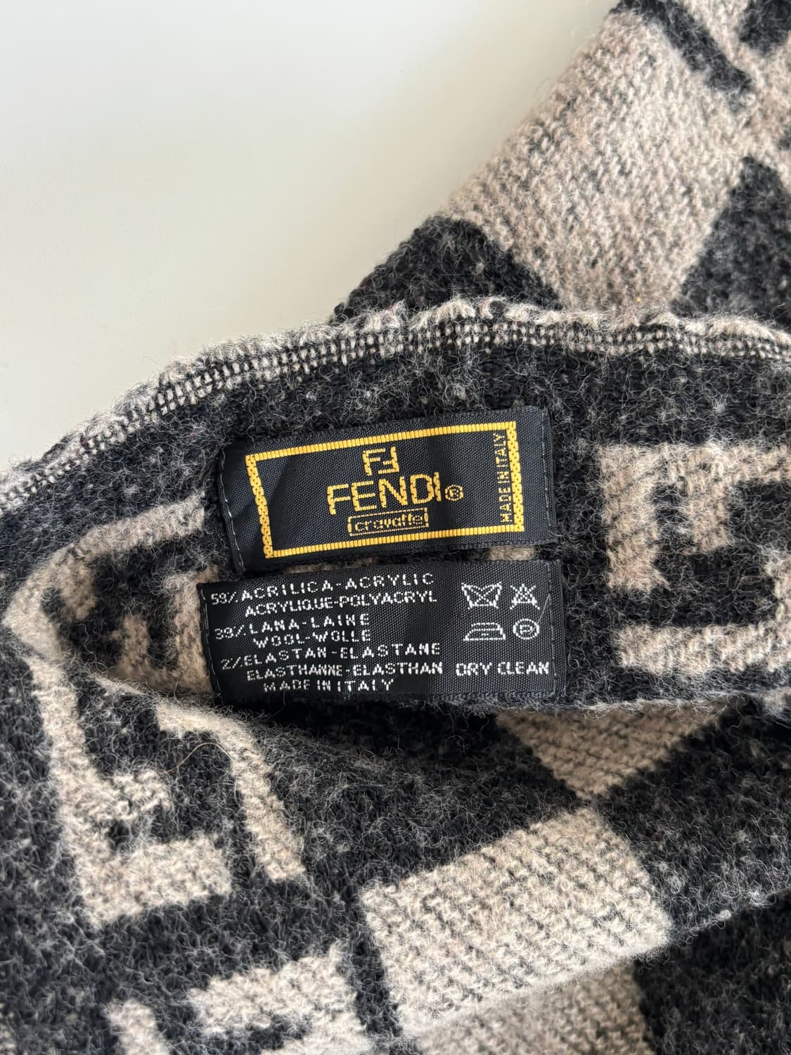 Fendi 펜디 90‘s FF 모노그램 체커보드 머플러  상품이미지4