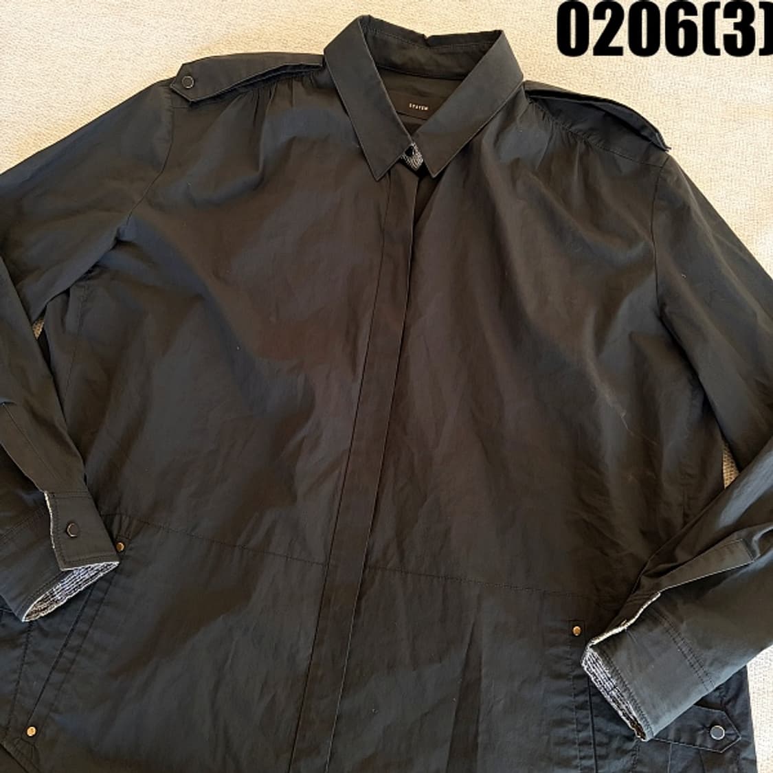 [82-94-160] SYSTEM 검정색 셔츠형 자켓 0206(3) 상품이미지2