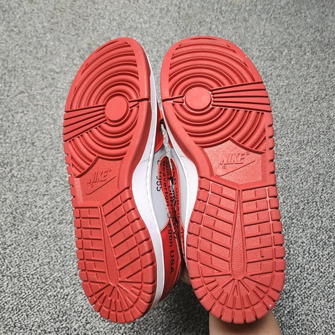 [260] 새상품 나이키 x 오프화이트 덩크 로우 유니버시티 레드 상품이미지6