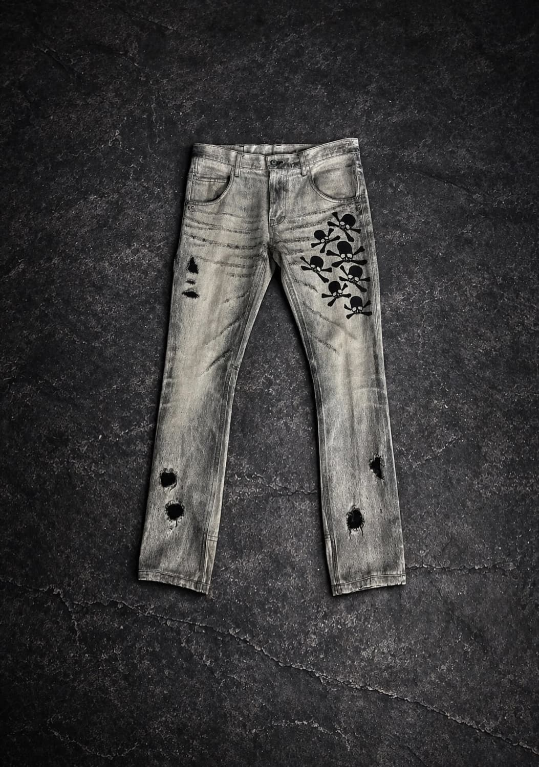 ROEN 데미지 스컬 데님팬츠 상품이미지2