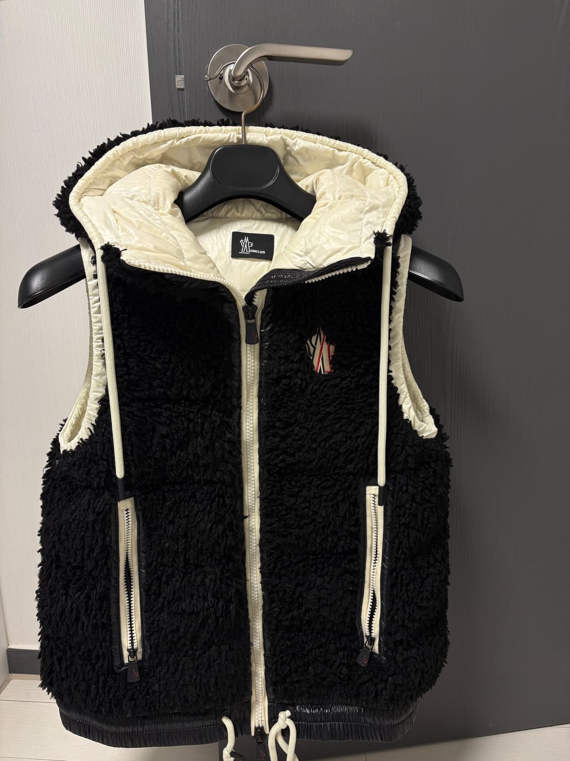 몽클레어 그레노블 패딩 조끼 패디드 테디 지퍼업 s 상품이미지1