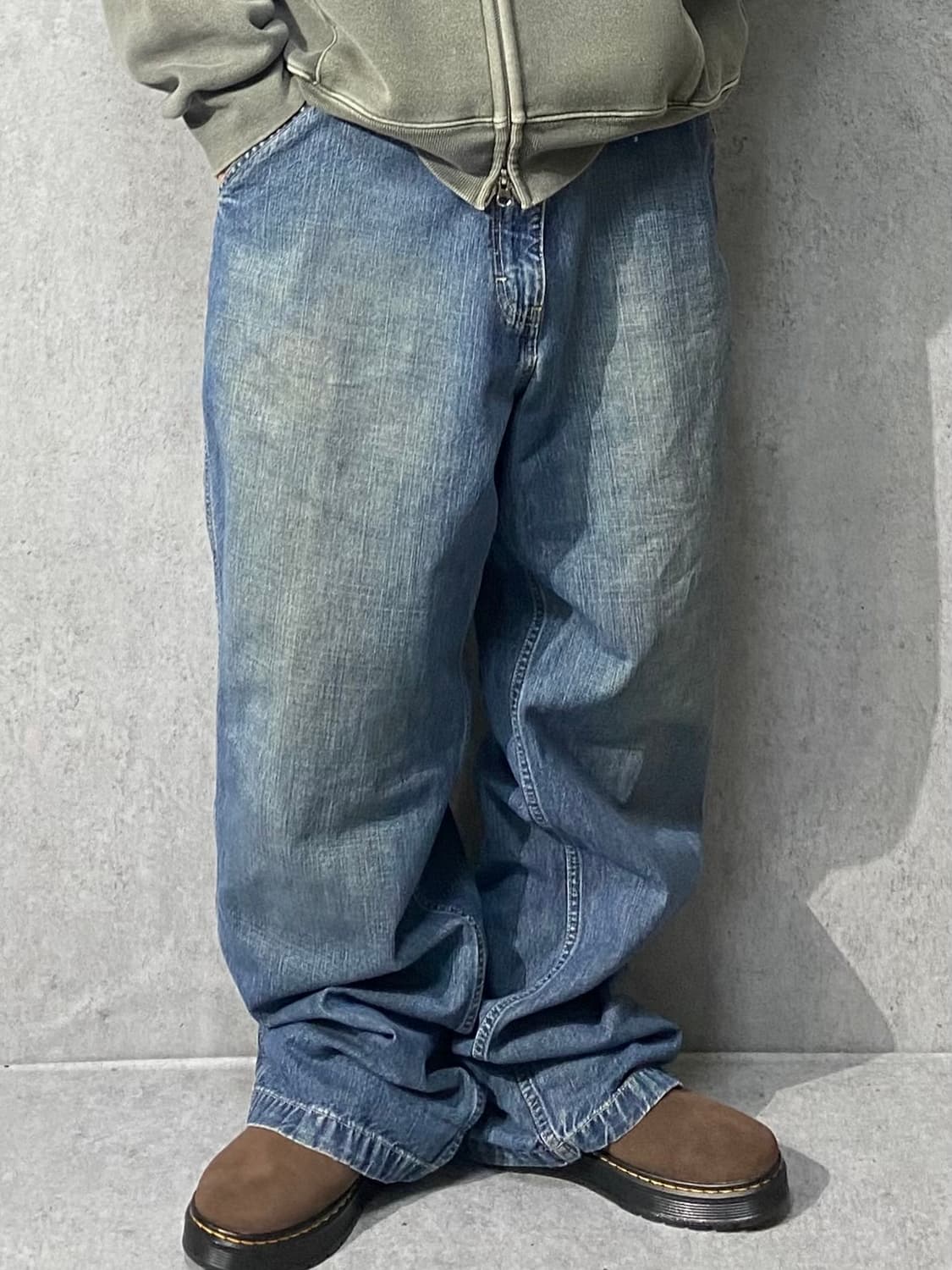 [34] 00s EXPRESS 익스프레스 덩가리핏 와이드 데님팬츠 상품이미지10