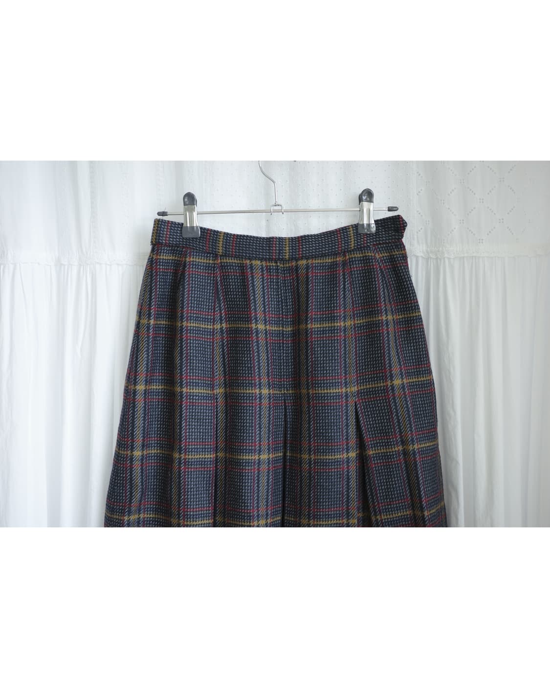 Vintage check pleats skirt 상품이미지3