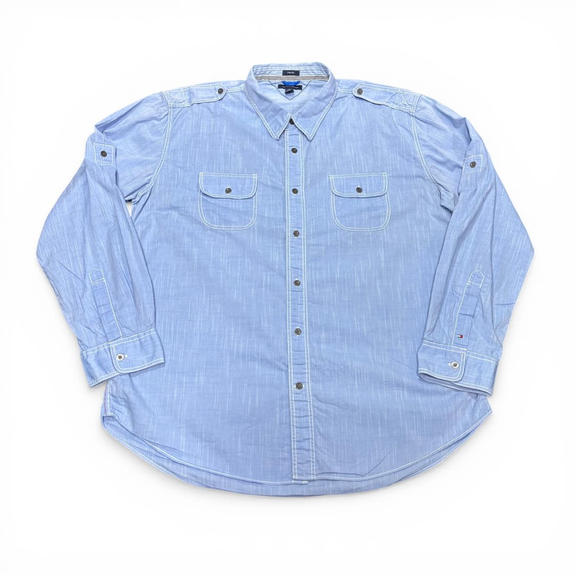 XL 타미힐피거 연청 스티치 투포켓 셔츠 상품이미지1