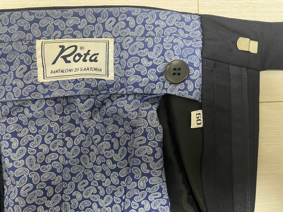 로타(Rota) 사계절용 울 네이비 트라우져(50Size) 상품이미지3