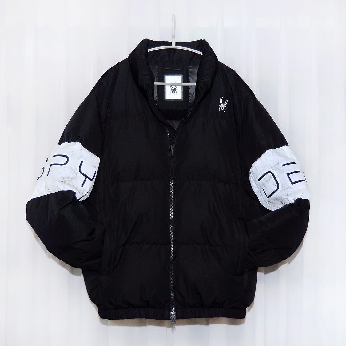 스파이더 컬러블록 헤비 구스다운 푸퍼 숏패딩 (XL / 105+) 상품이미지1