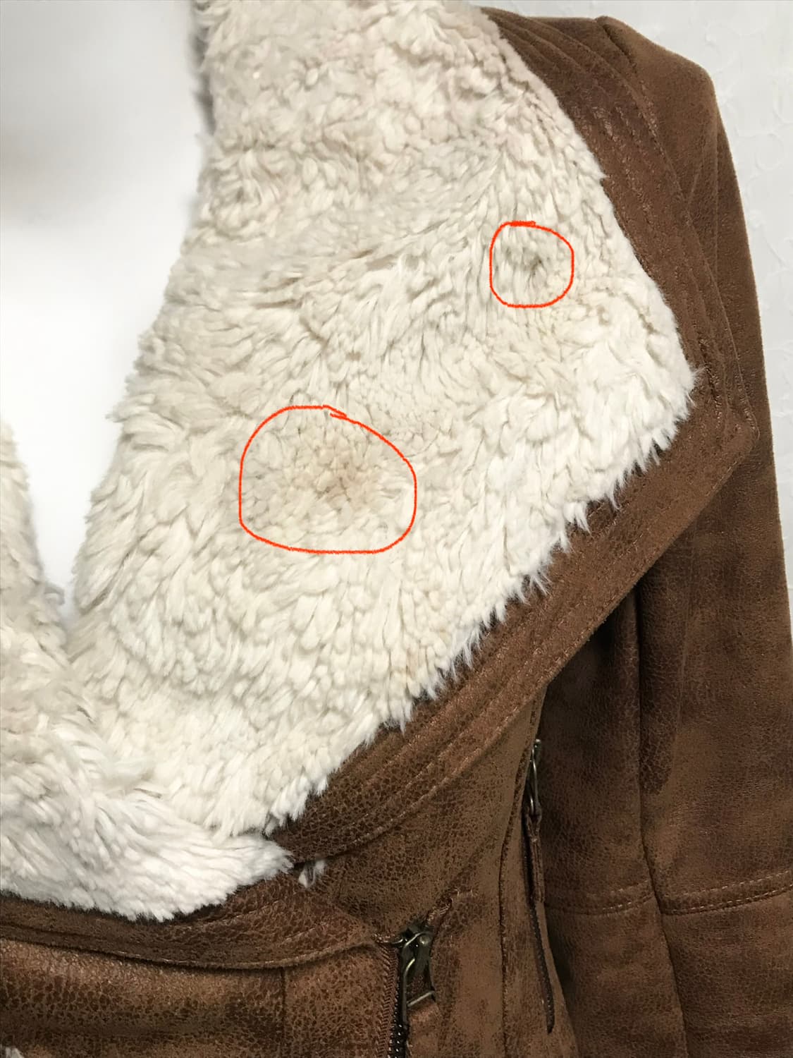 빈티지 하이넥 사선 지퍼 퍼 무스탕 크롭 자켓 상품이미지9