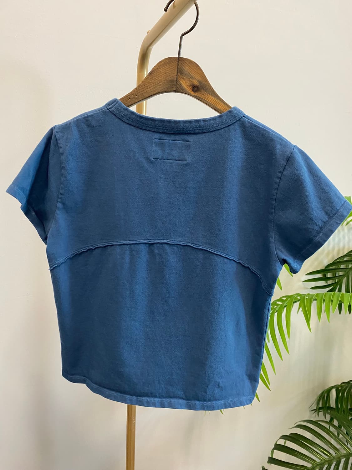 [M]마뗑킴 피그먼트 컷 크롭 반팔티 상품이미지5