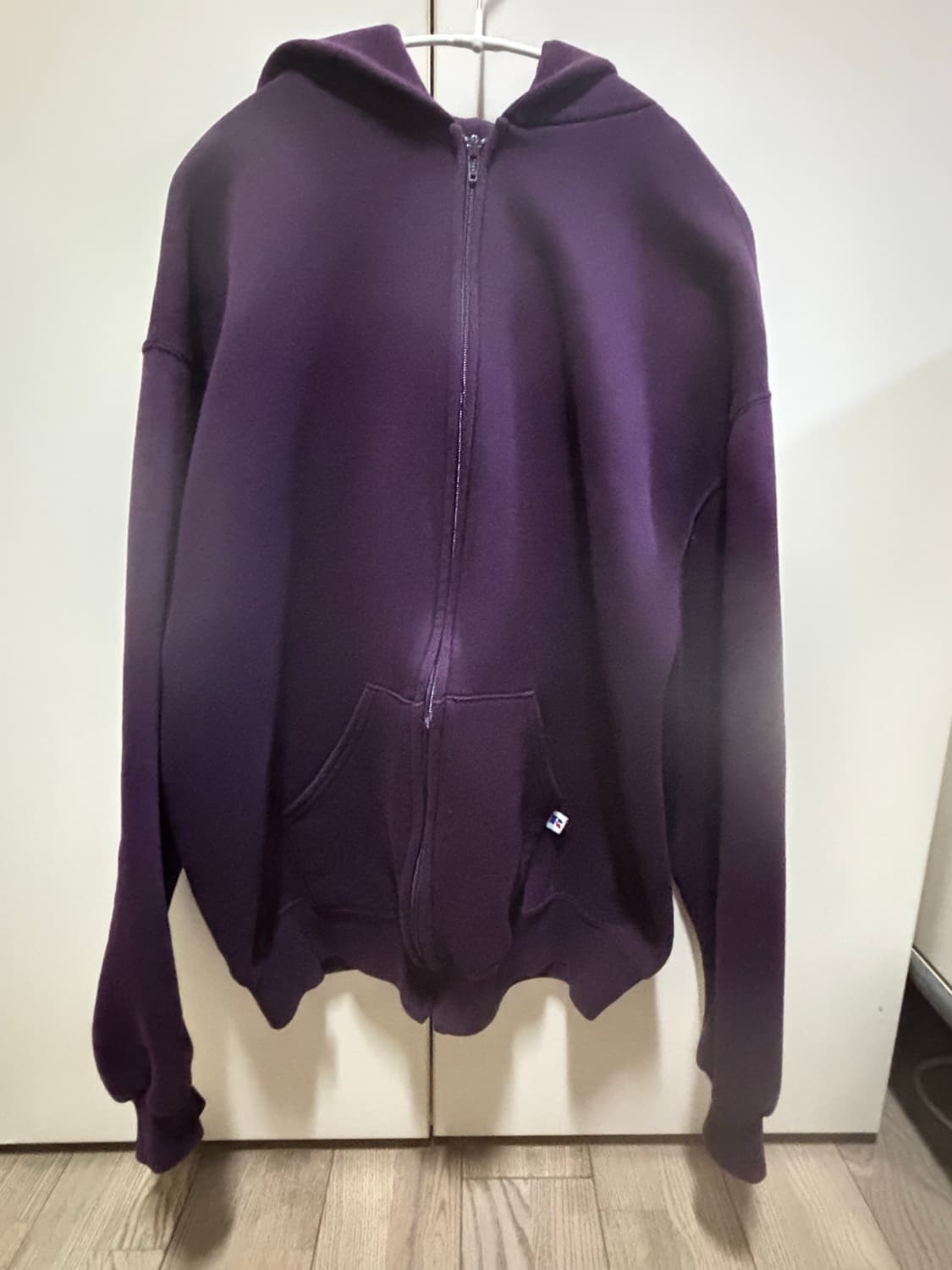 90s 러셀 후드집업 버건디 상품이미지1