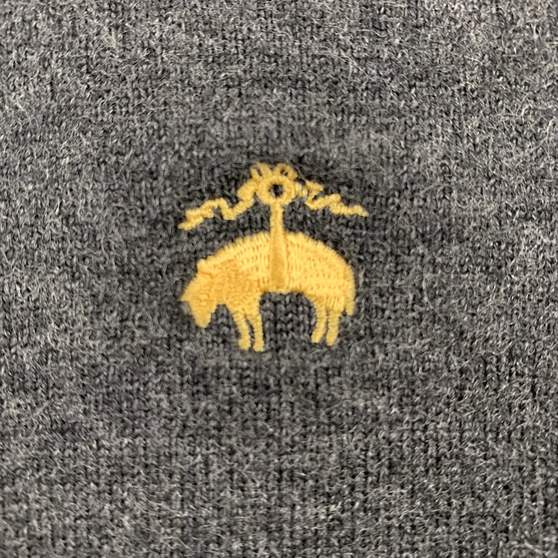 브룩스브라더스 자수로고 울 칼라 니트 차콜  상품이미지3