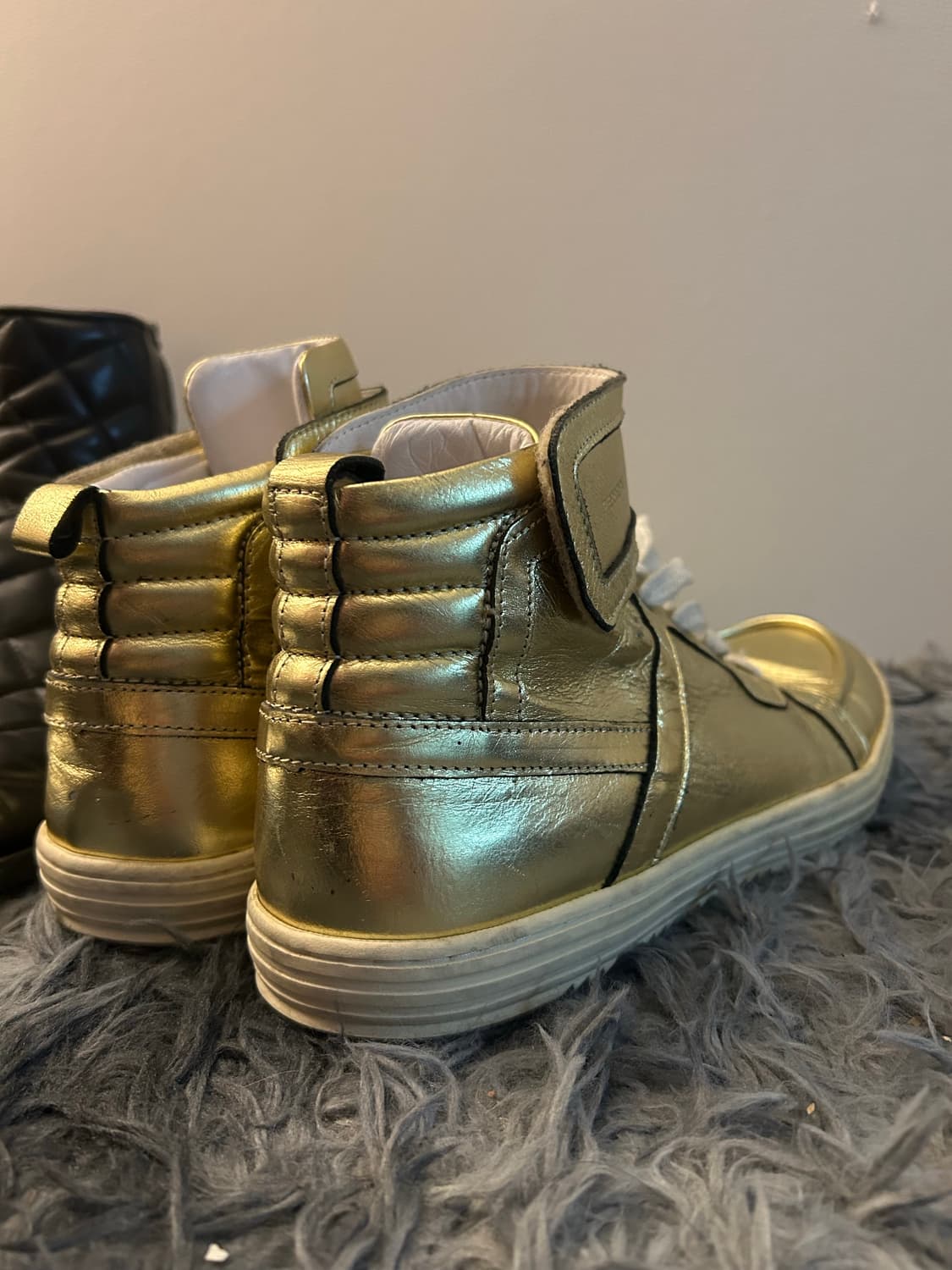 Pierre Hardy Leather High Top Gold 상품이미지5