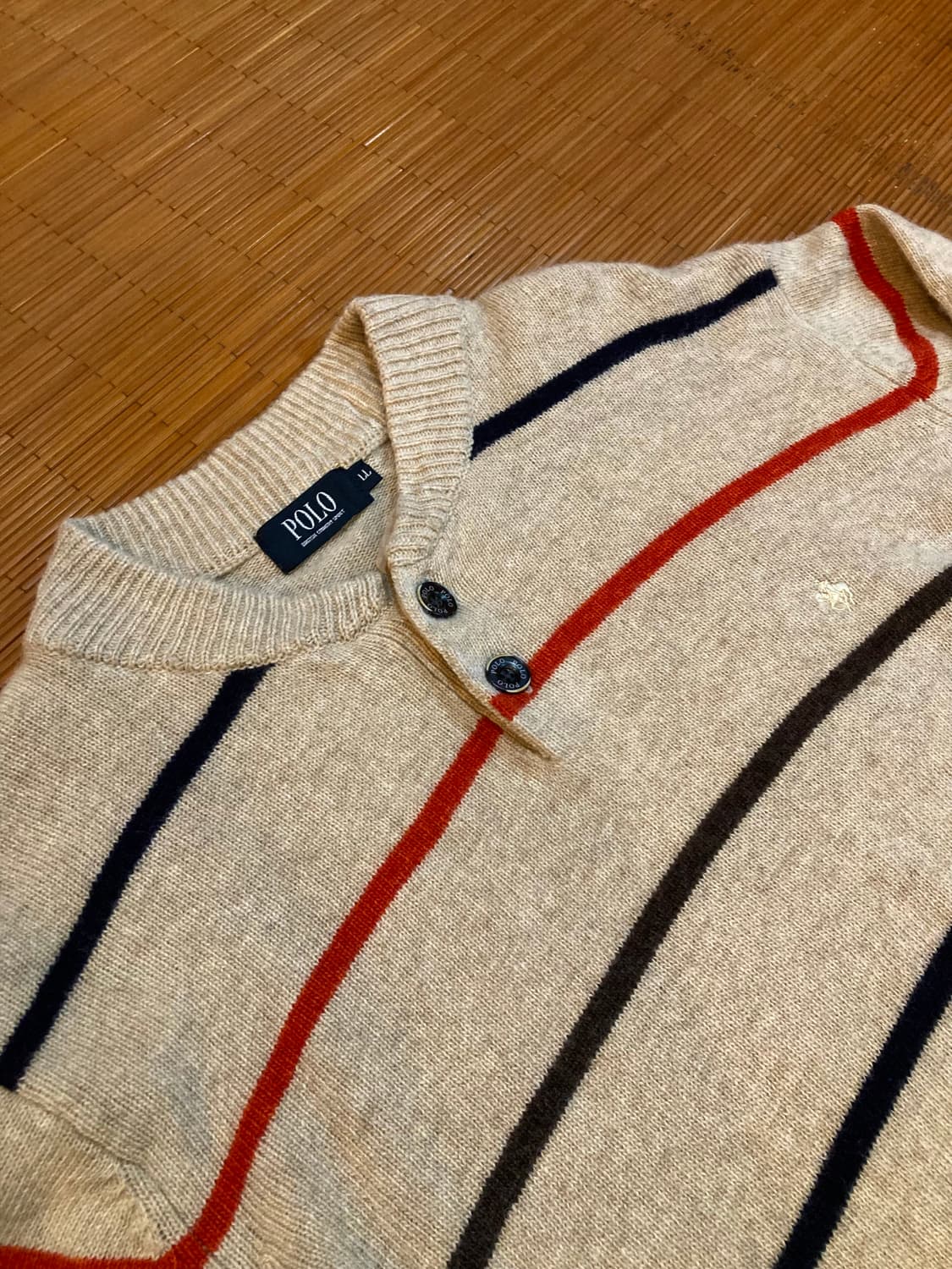 90‘s 스트라이프 헨리넥 니트 상품이미지4