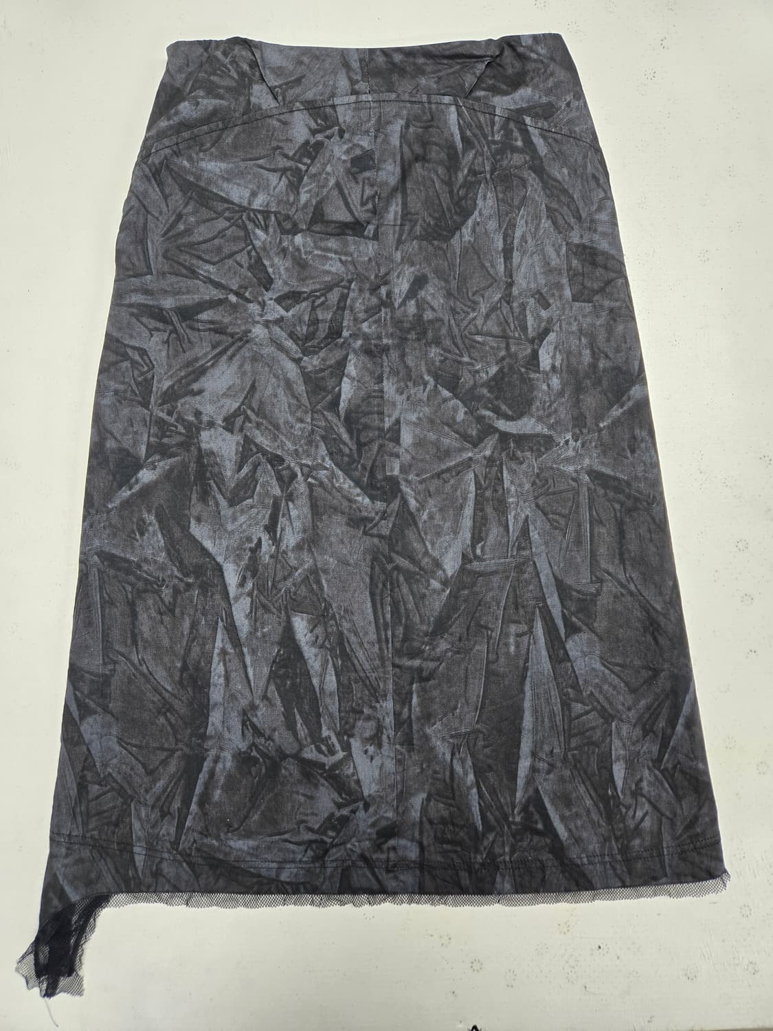 디젤 패턴 A라인 롱 스커트 블랙 상품이미지2