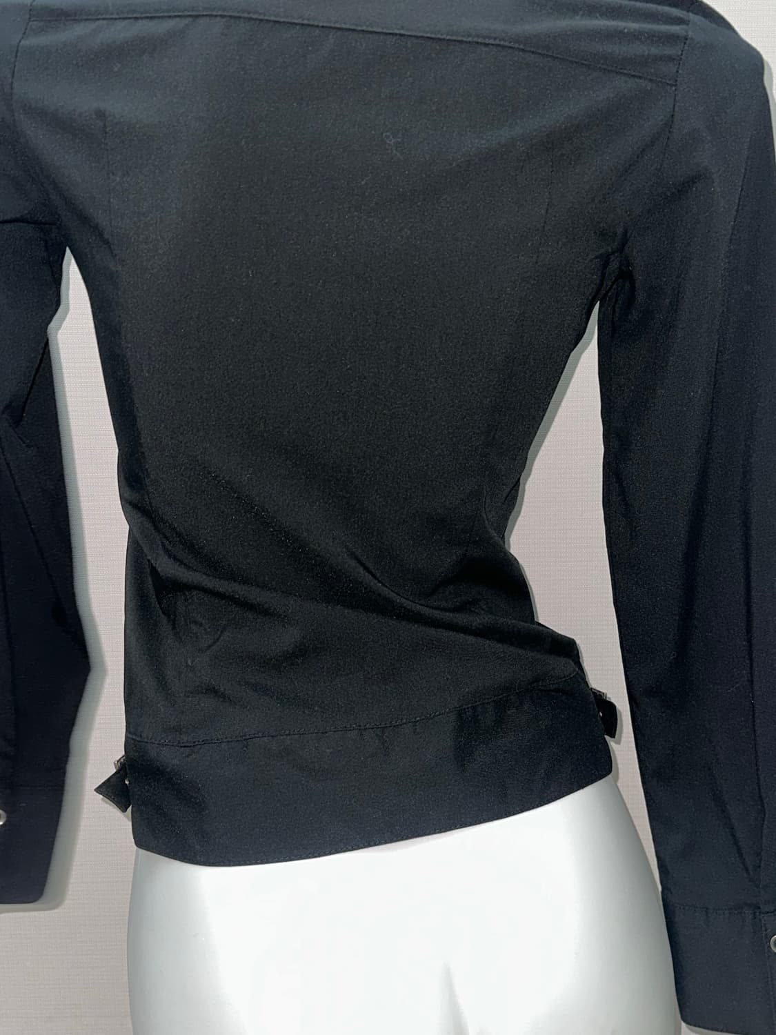 빈티지 블랙 딱붙 셔츠 상품이미지4