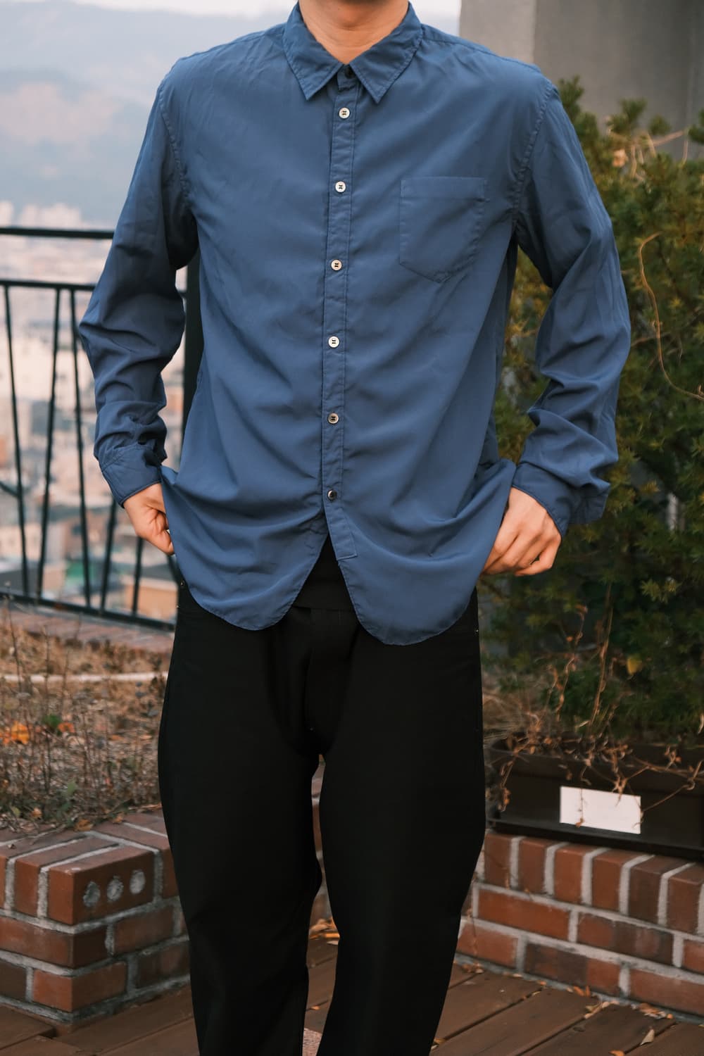 언더커버 블루 폴리셔츠 상품이미지5