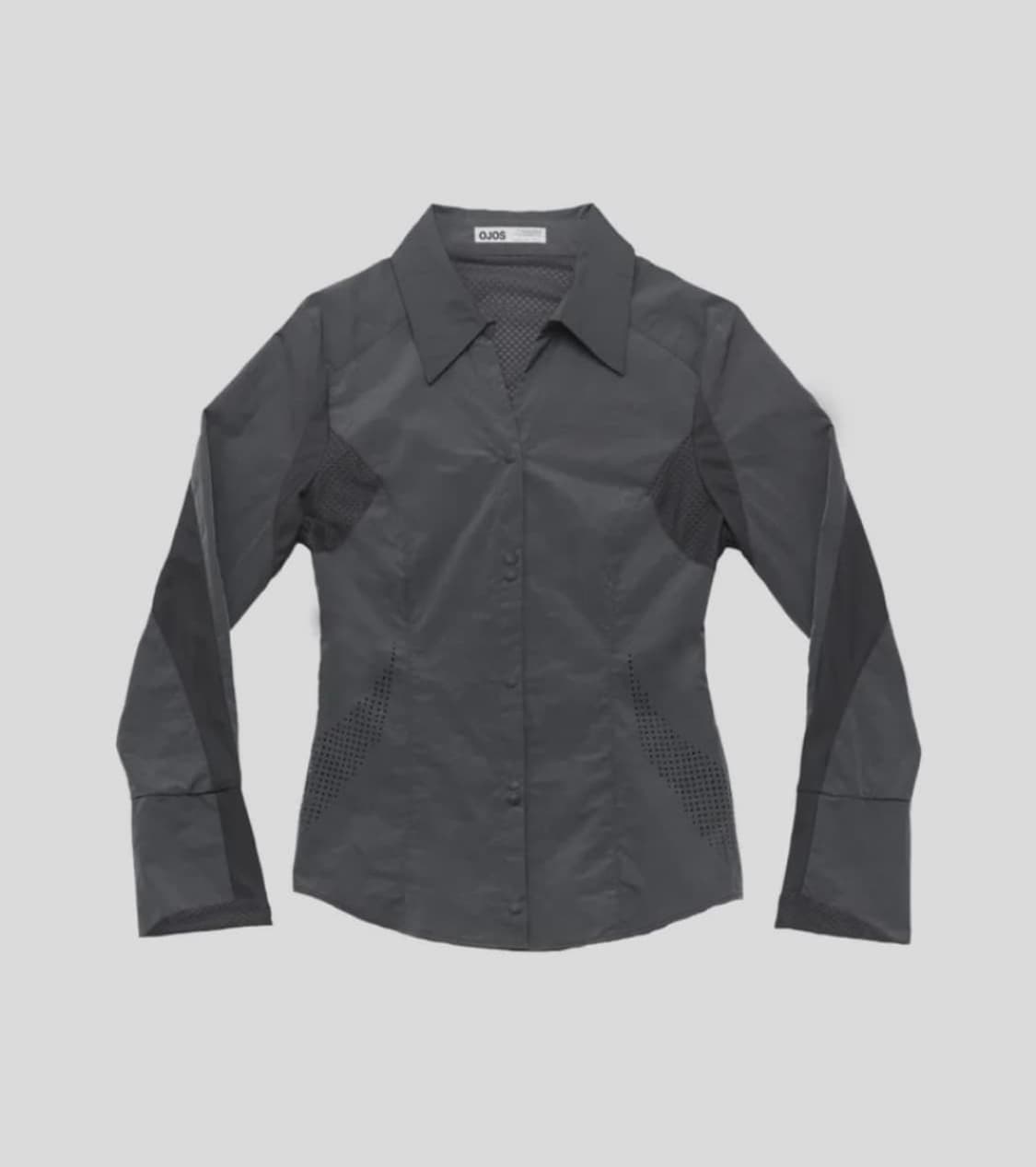 오호스 에어리 더블 스냅 셔츠/차콜 상품이미지1