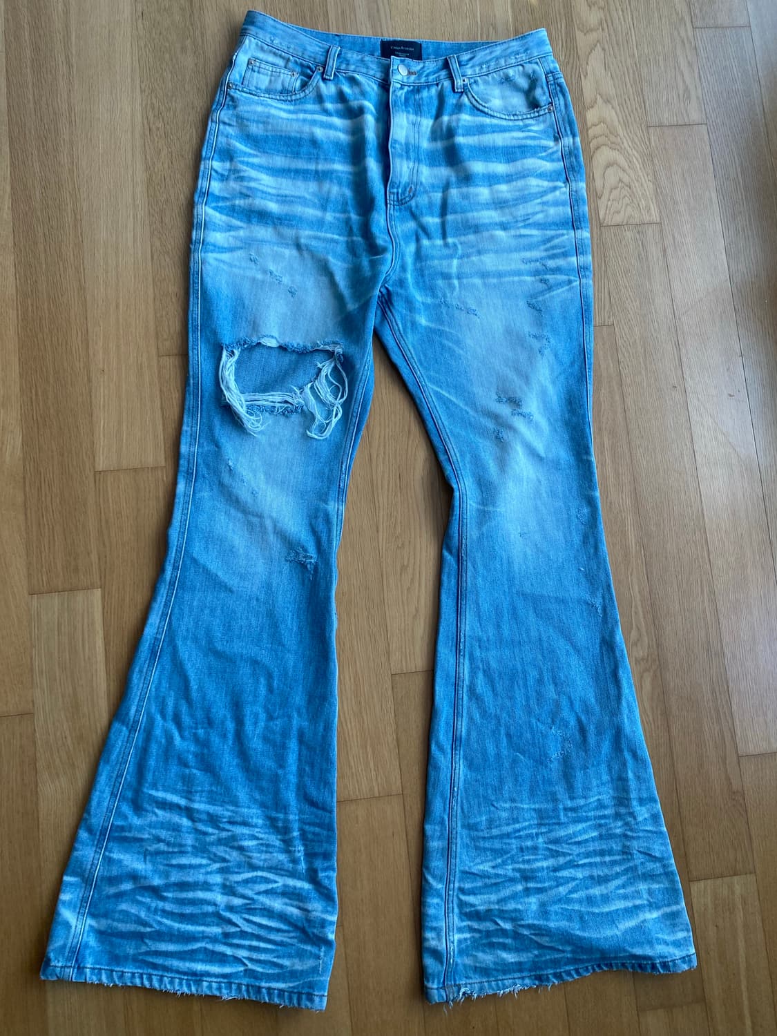 언더마이카 연청 플레어진 상품이미지1