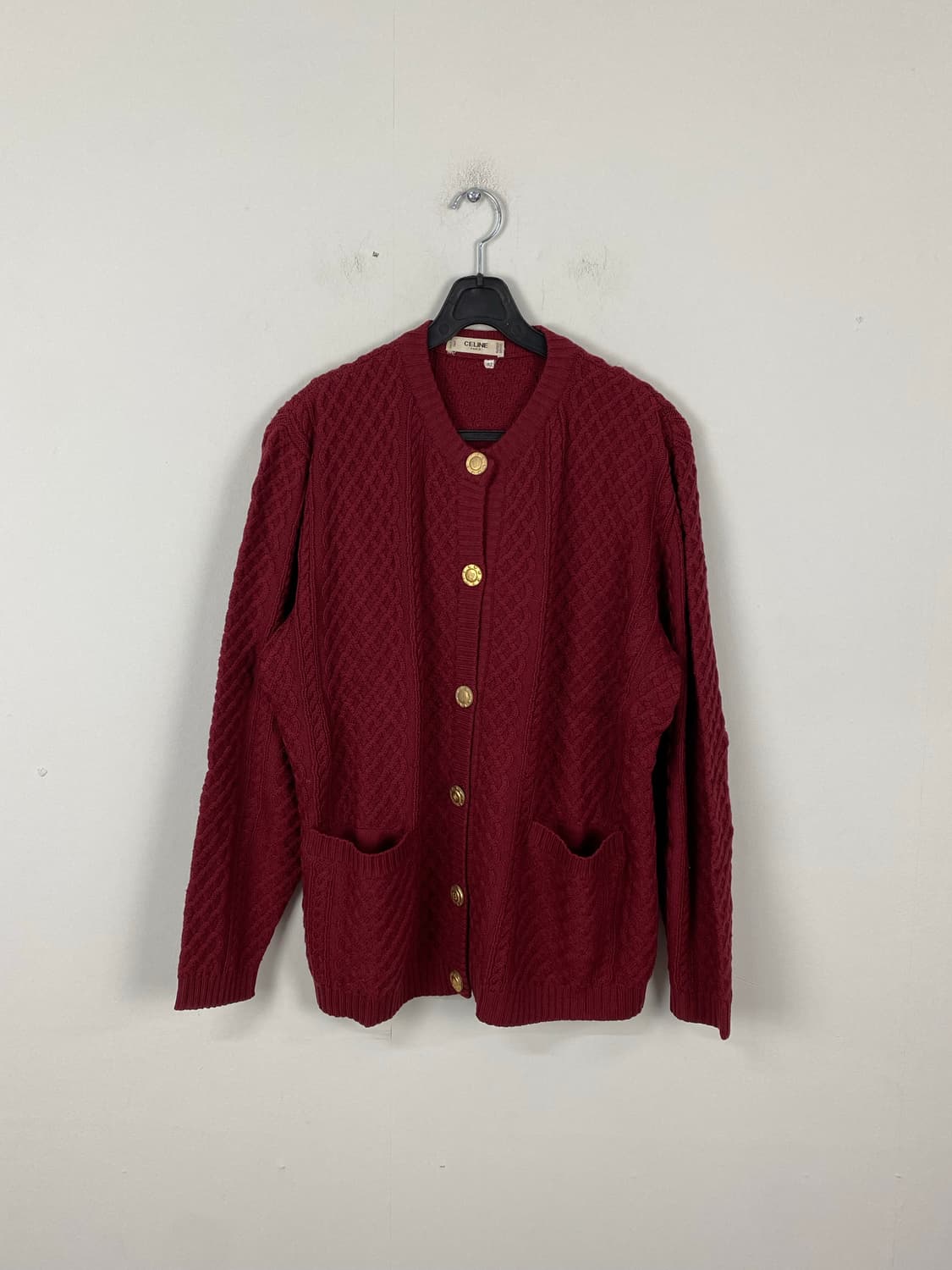 Celine 셀린느 금장 버튼 울 가디건 42  상품이미지1