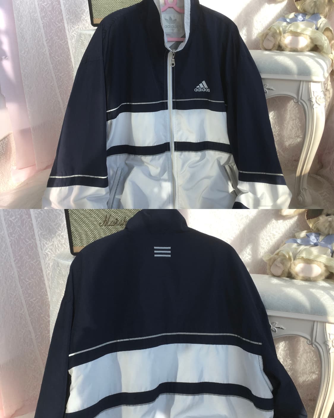 Adidas 80's old school white navy windbr 상품이미지3