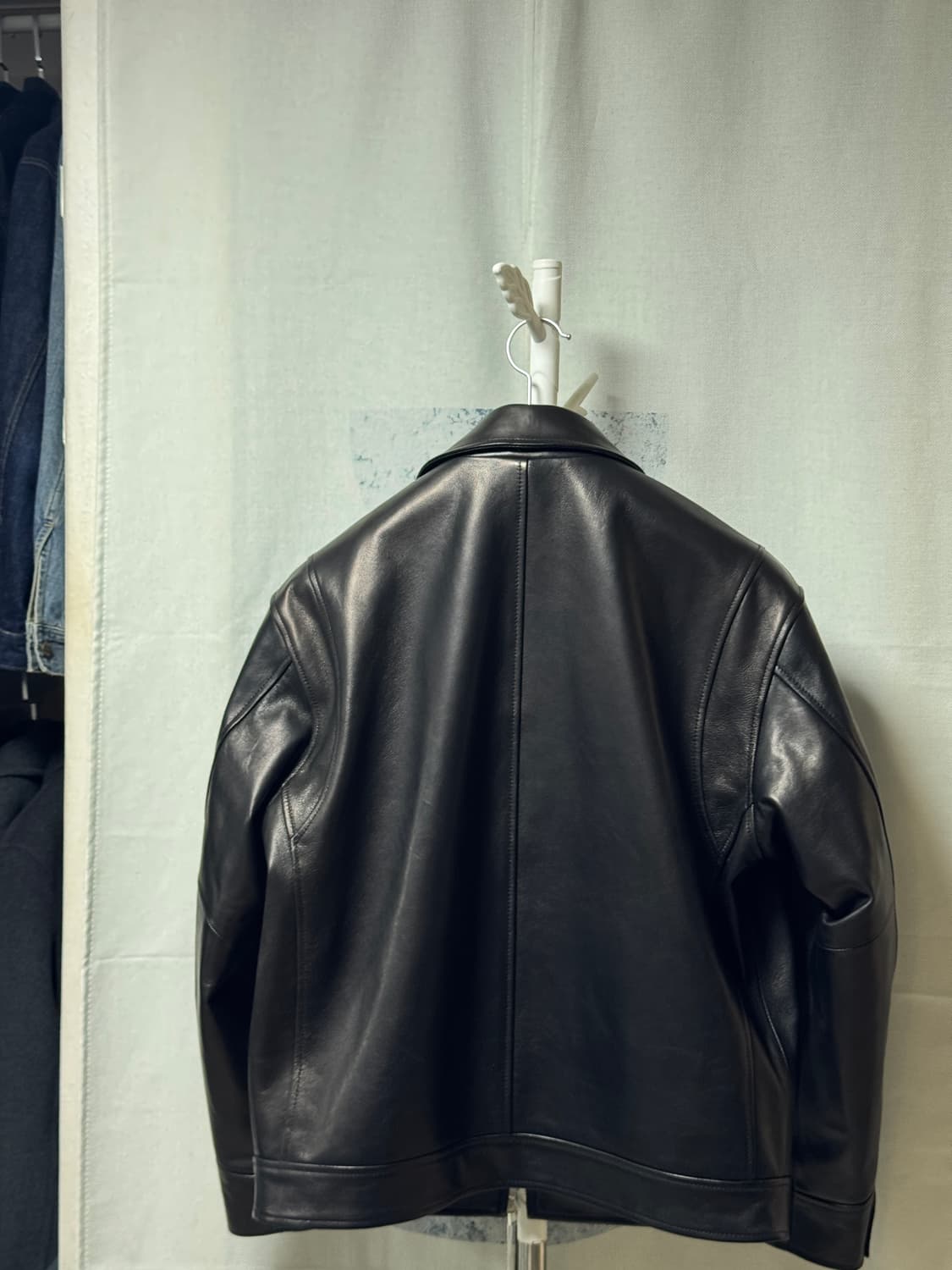 인더로우 레더 스포츠자켓 블랙 1사이즈 새상품 상품이미지5