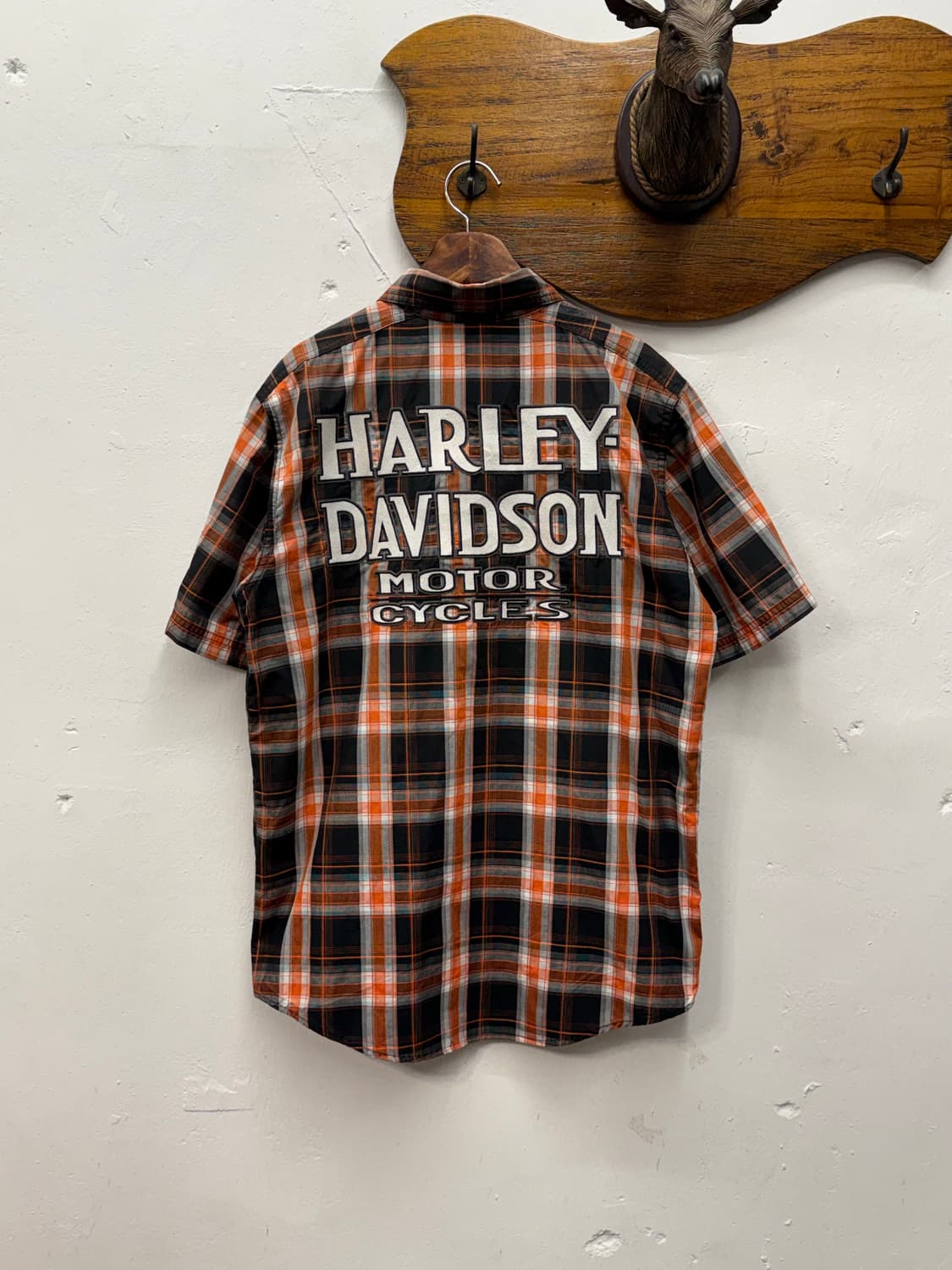 Harley-Davidson Plaid Short Sleeve Shirt 상품이미지1