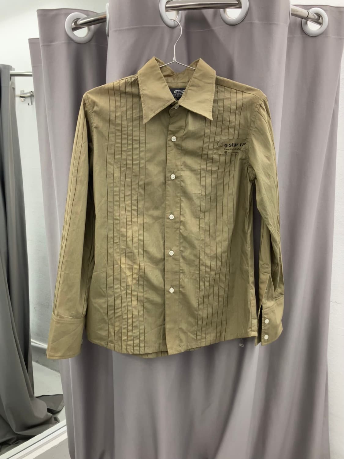 지스타 버티컬스티치 밀리터리 셔츠 상품이미지1