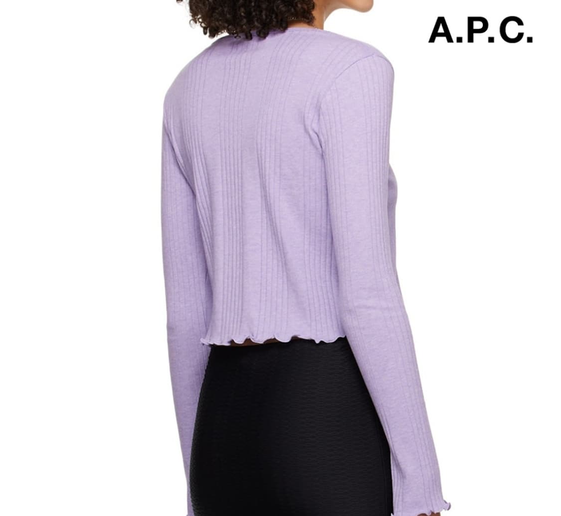 아페쎄(A.P.C) 라운드 프릴 퍼플 가디건 S size 상품이미지2