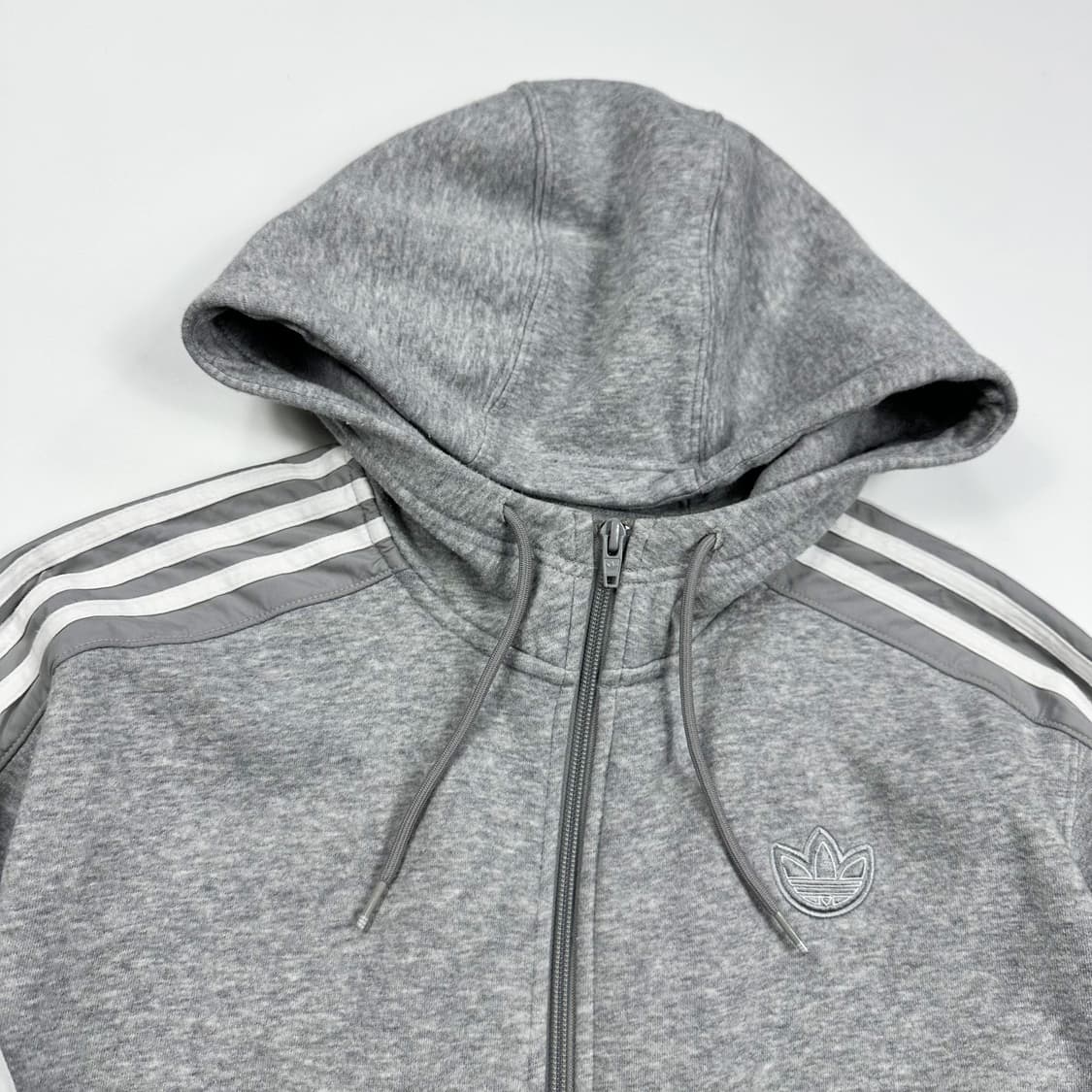 아디다스 트레포일 풀오버 그레이 후드집업 (L) 상품이미지3