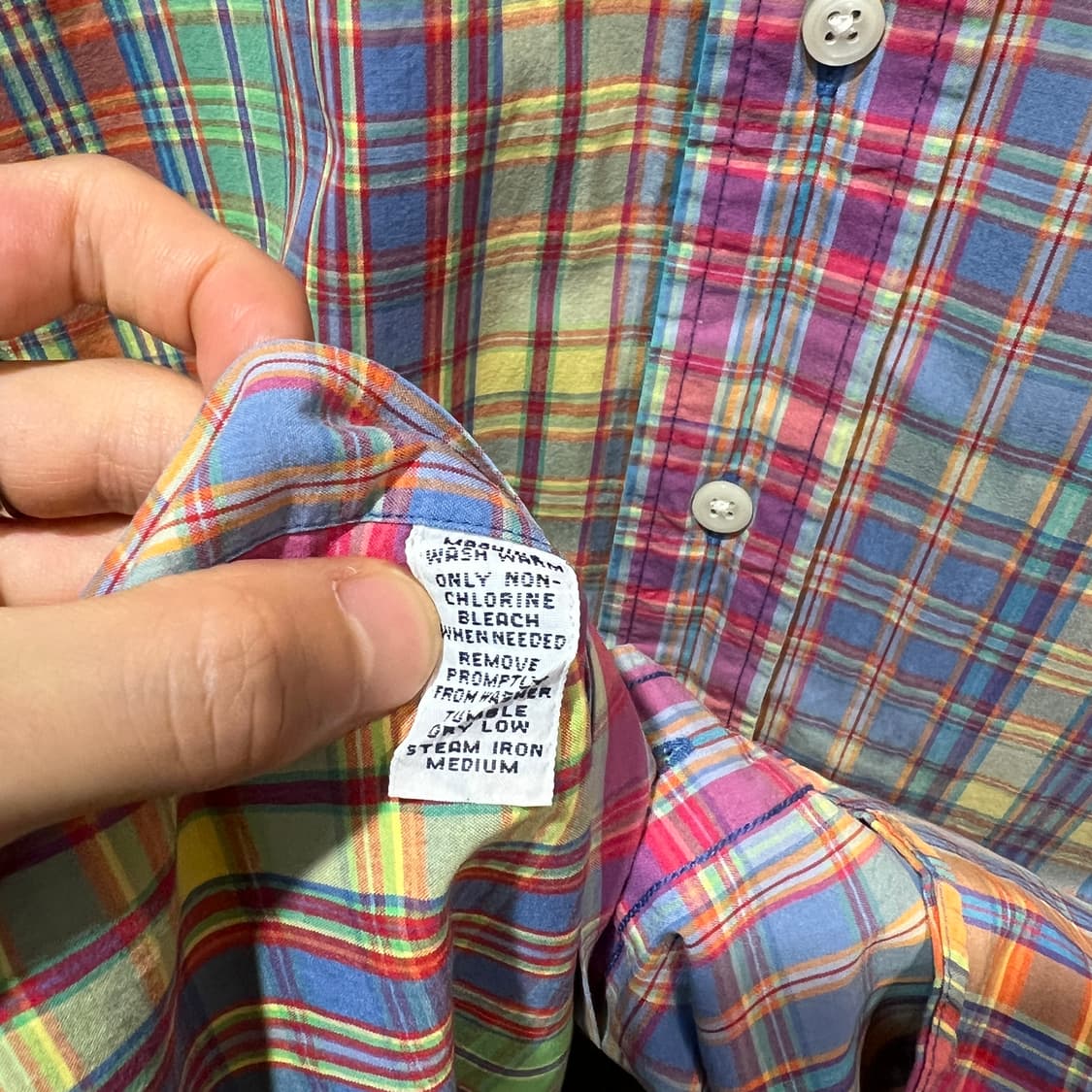 (2XL)폴로 무지개 체크셔츠 상품이미지6