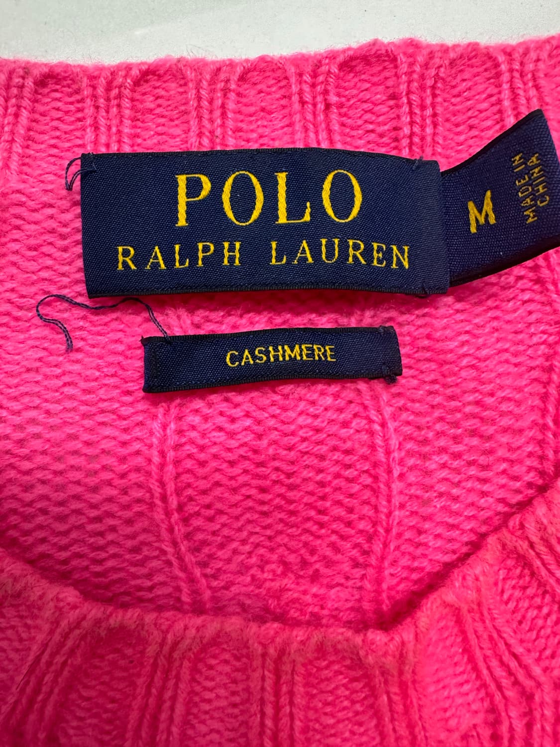 폴로 랄프로렌 100% 캐시미어 니트 핑크 / M 상품이미지5