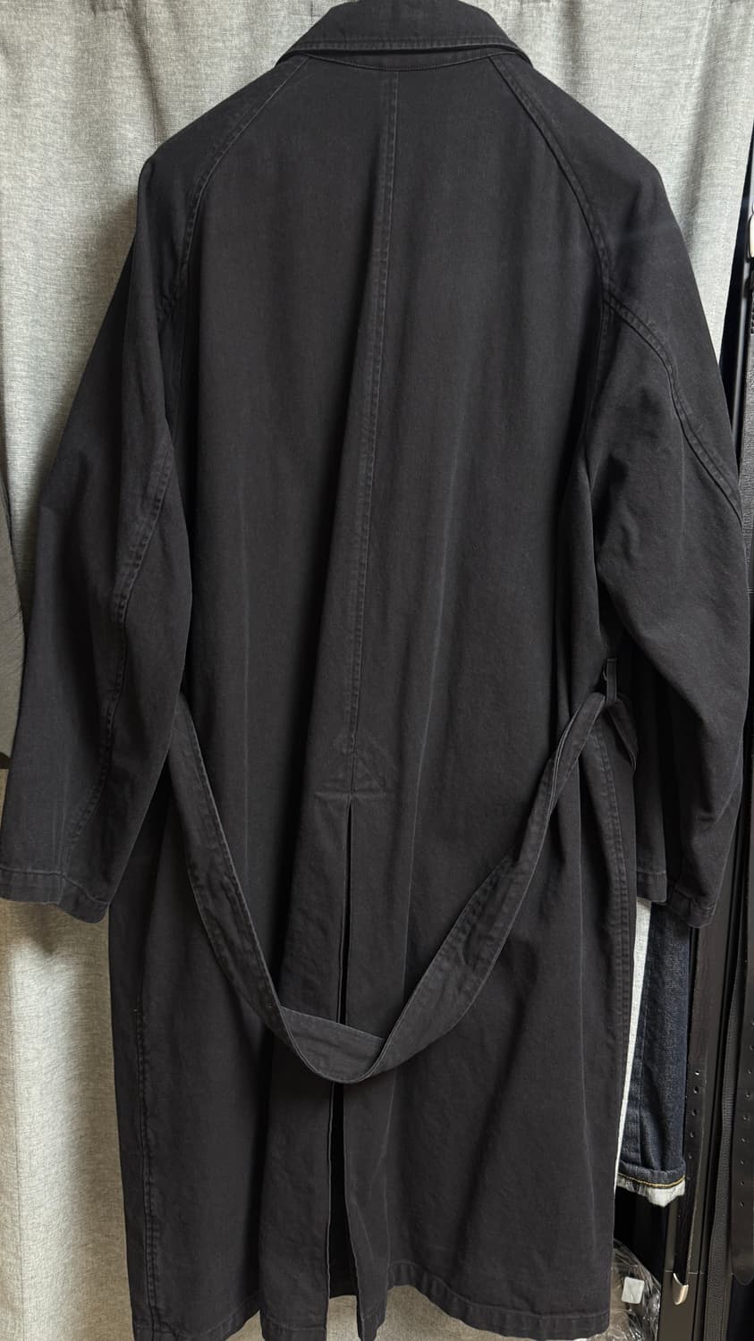 브라운야드 워시드 트렌치 코트 워시드블랙 상품이미지5