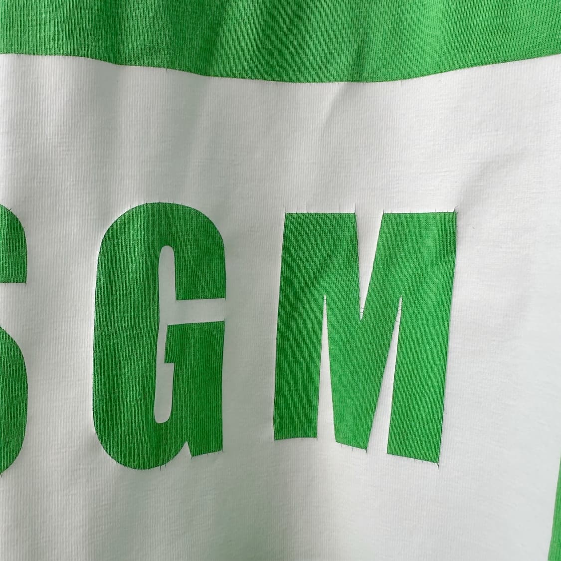 MSGM 엠에스지엠 박스 로고 프린팅 반팔티 그린 XL 상품이미지7