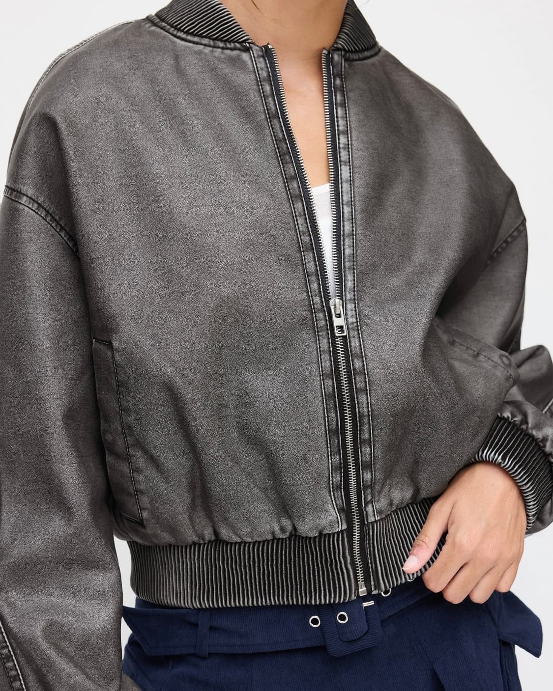 CIDER 레더 봄버 자켓 (새상품) 55사이즈 상품이미지8