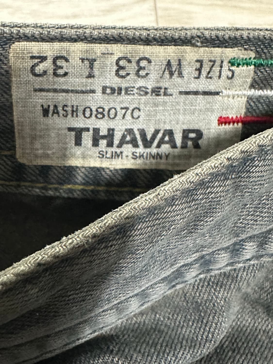디젤 Thavar 슬림 스키니진 W33 상품이미지6