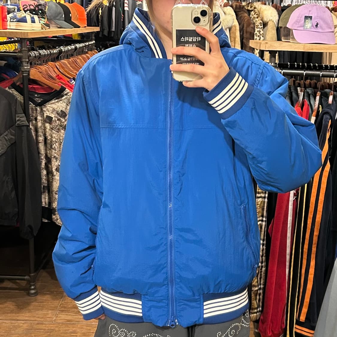 [HI] 스투시 숏패딩 블루  상품이미지1