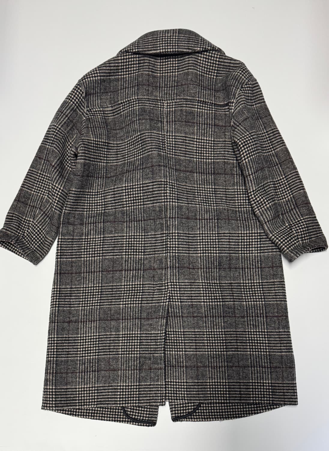 정품 여성 베네통 오버핏 빈티지 체크코트 42 상품이미지2