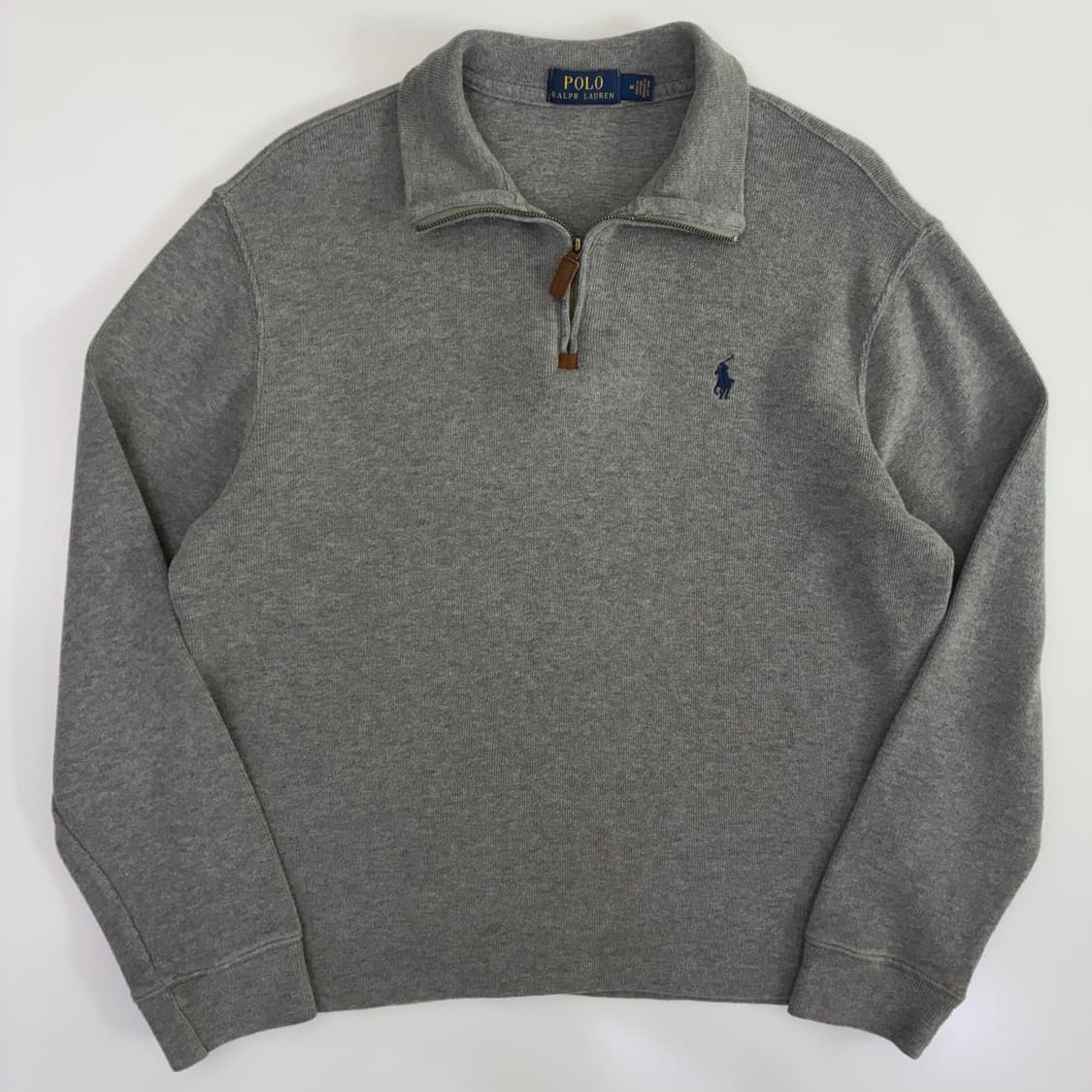 Polo 폴로 랄프로렌 신형 멜란지 그레이 쿼터 집업 니트 상품이미지1